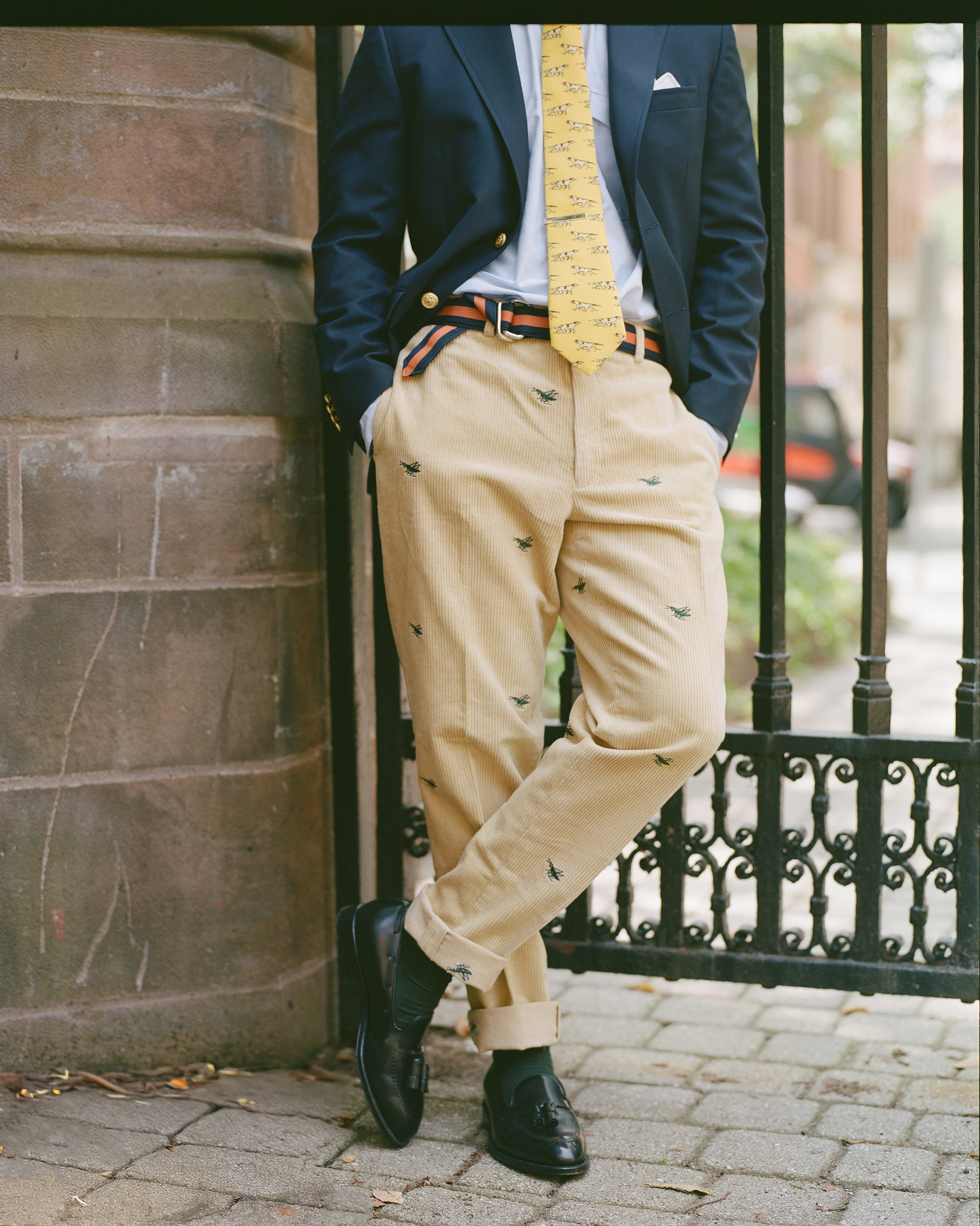 Grasshopper Club Natural Wide Wale Corduroy Critter Pant