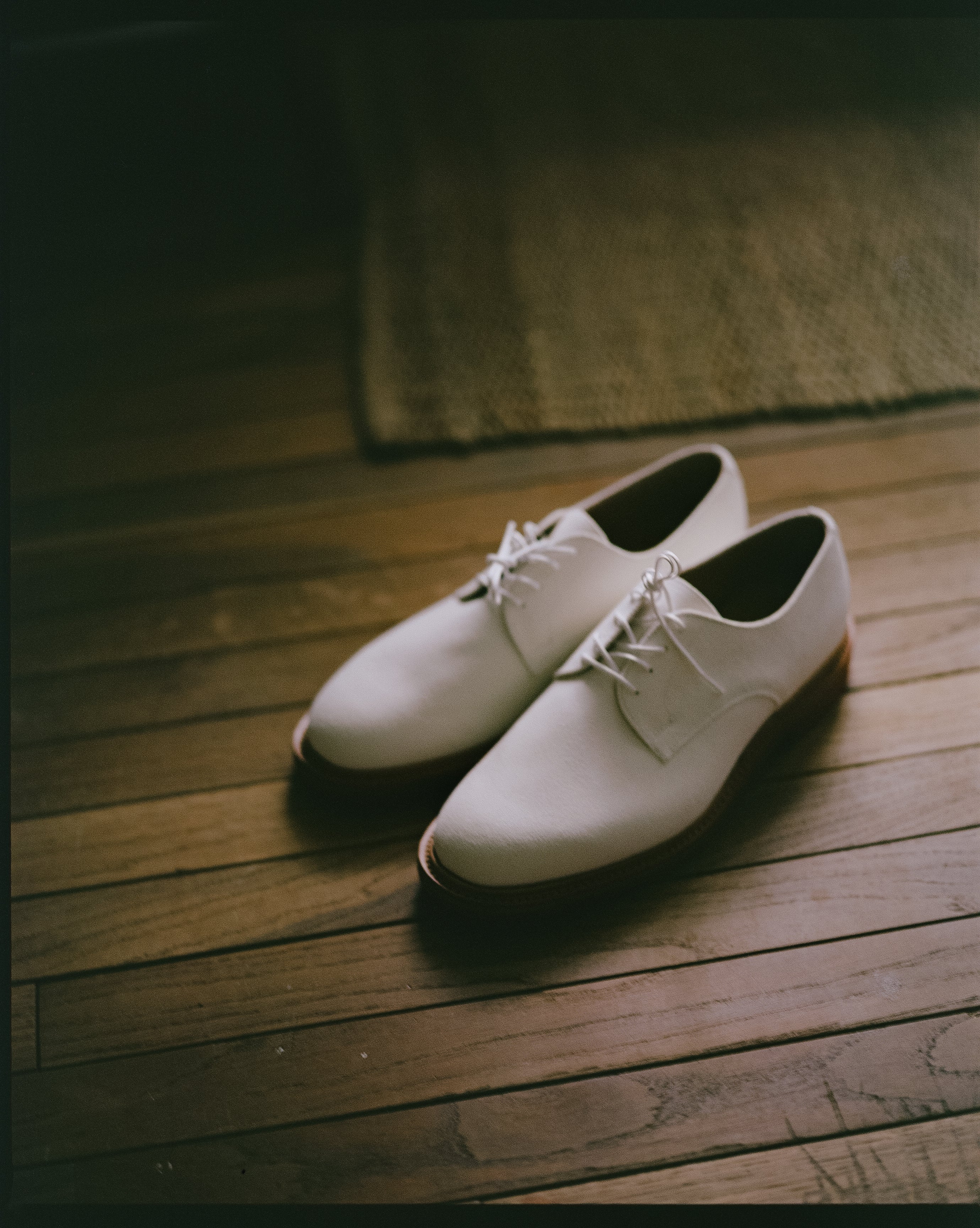 Classic White Suede Bucks