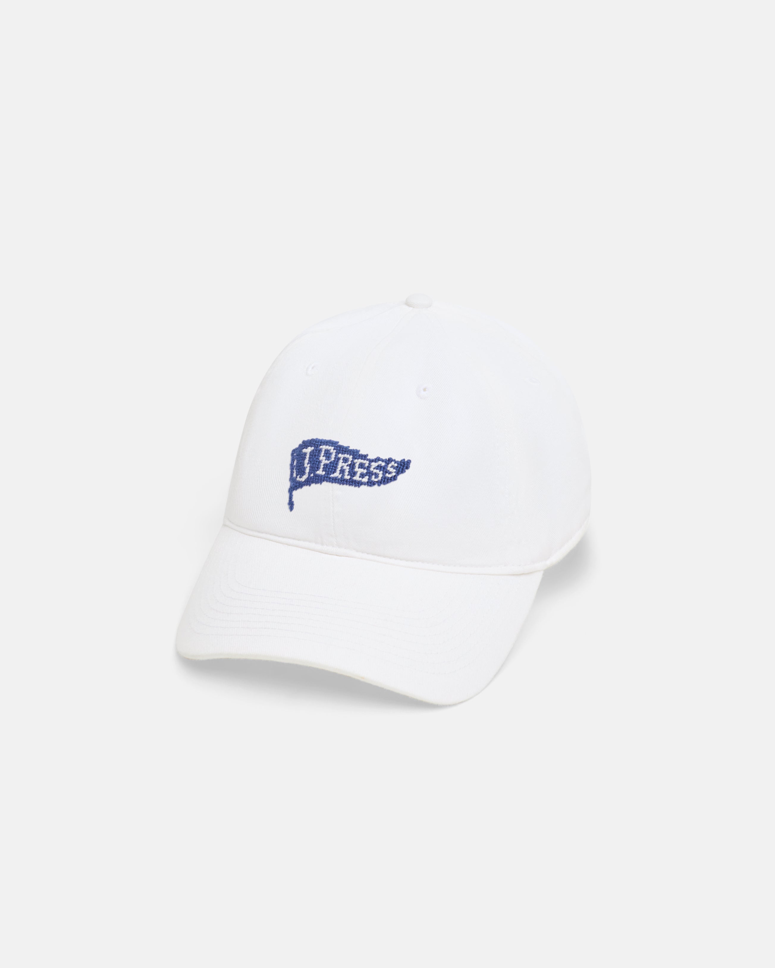 J. Press Burgee White Needlepoint Hat