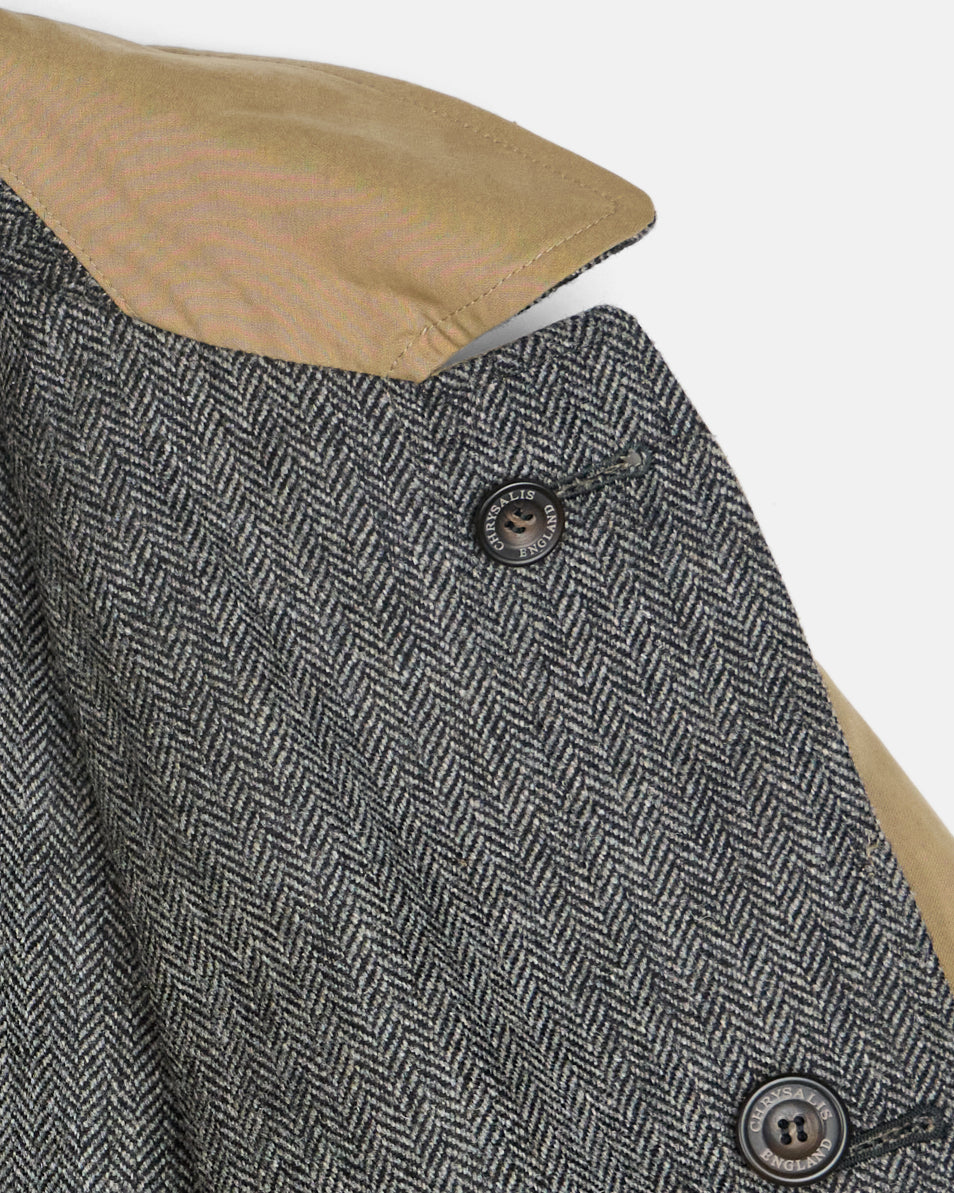 Made-in-England Twill-Tweed Reversible Topcoat