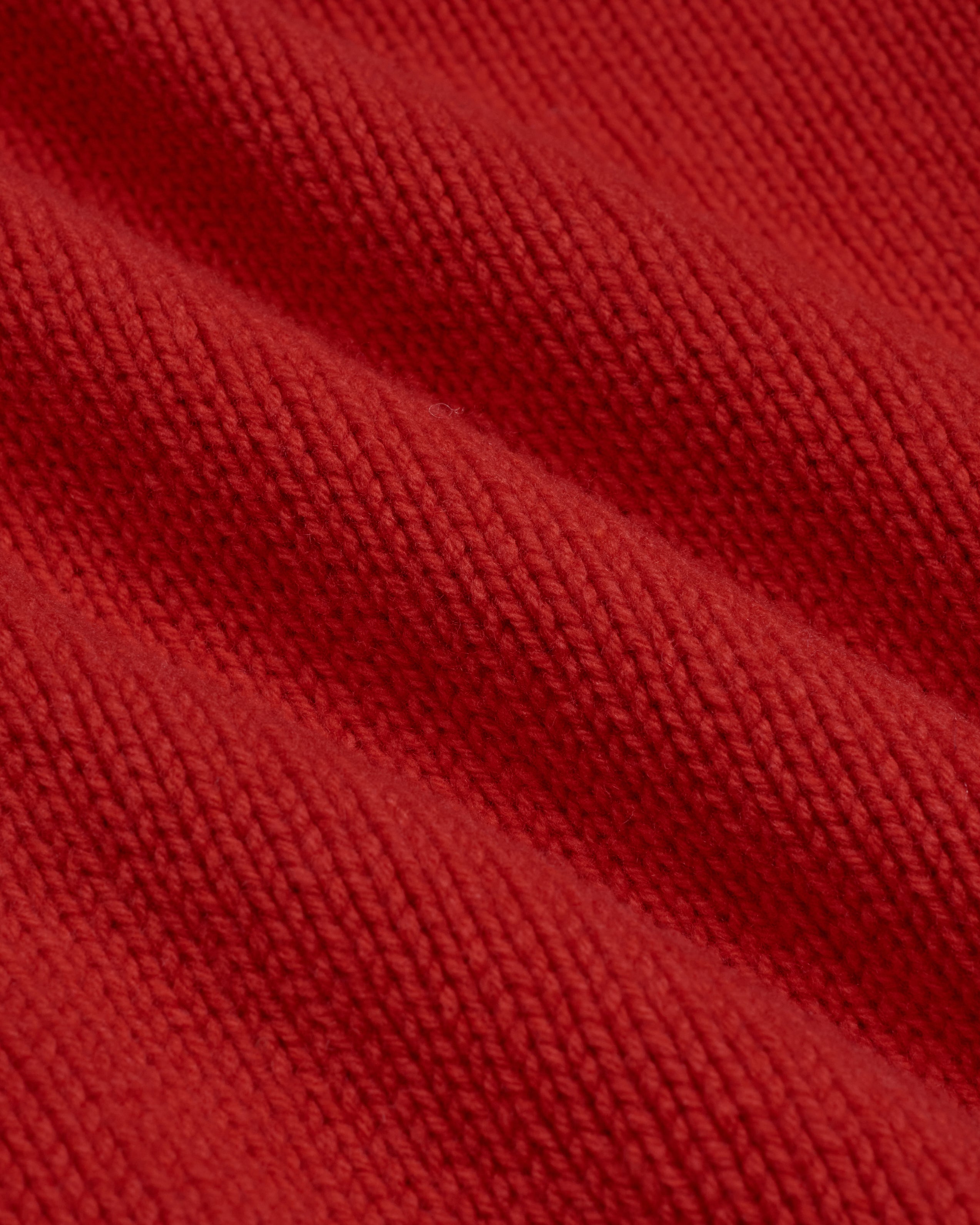 Made-in-Scotland Red Lambswool Turtleneck Sweater