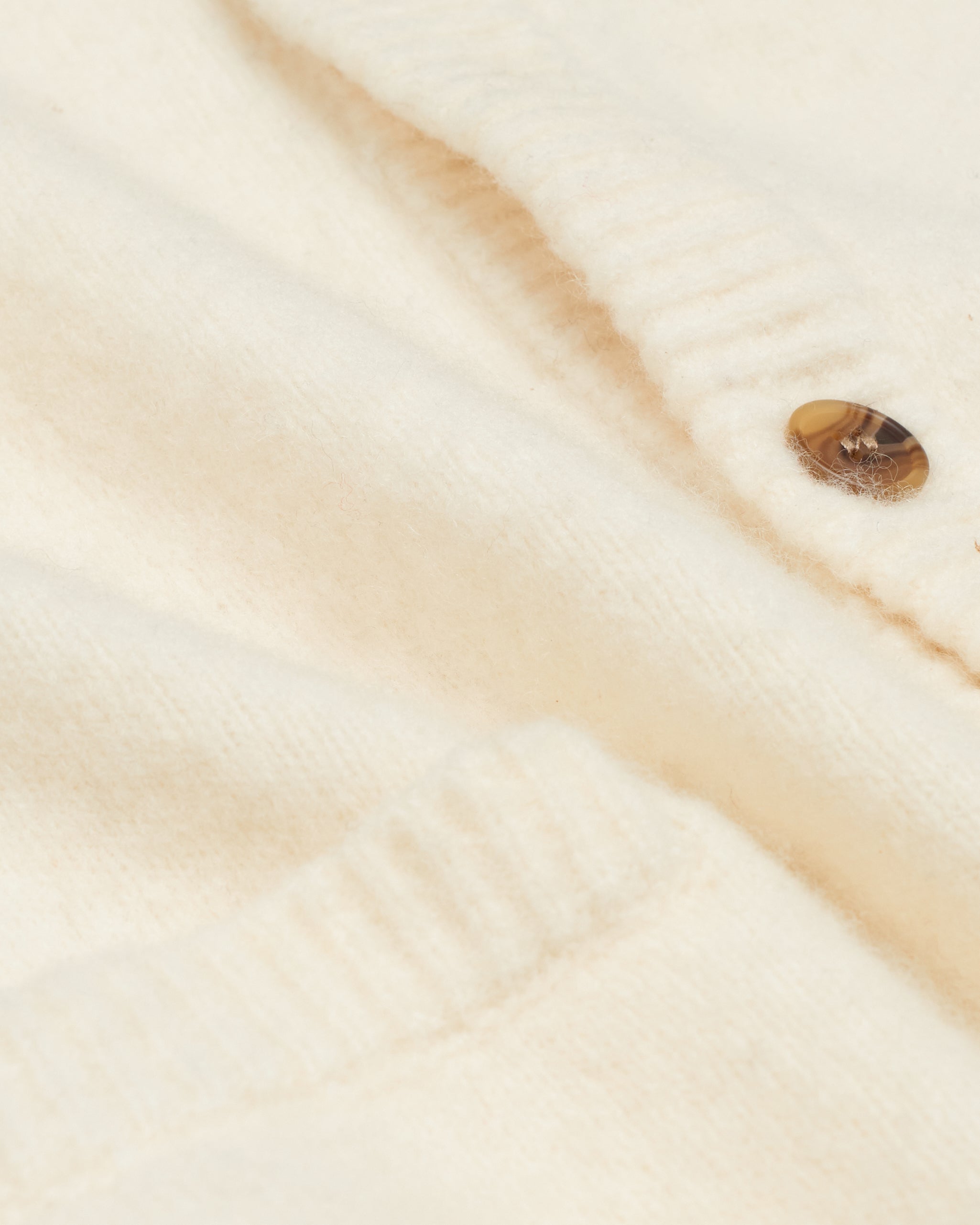 Solid Cream Cardigan Sweater - Trim Fit