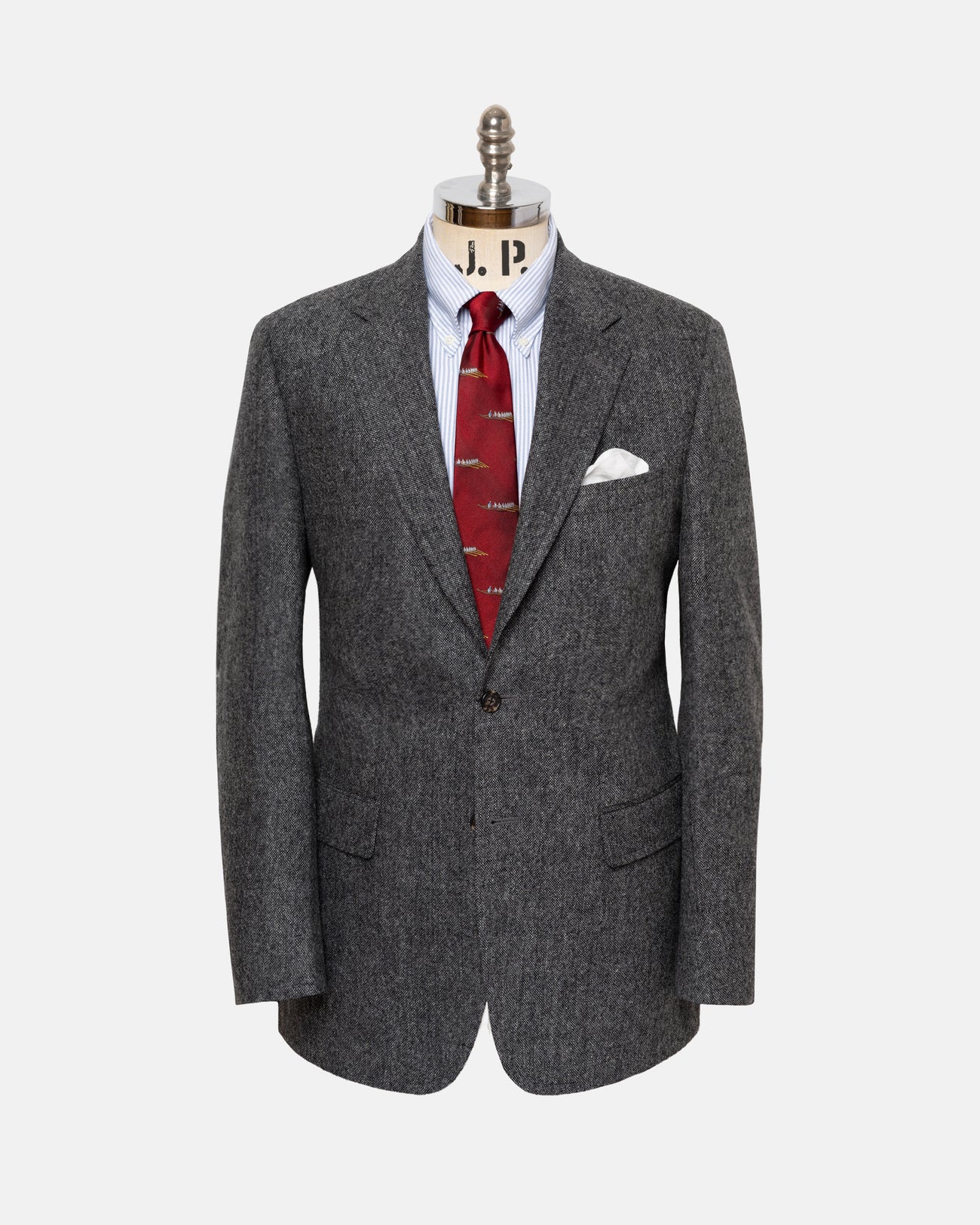 Made-in-Canada Grey Irish Donegal Tweed Sport Coat