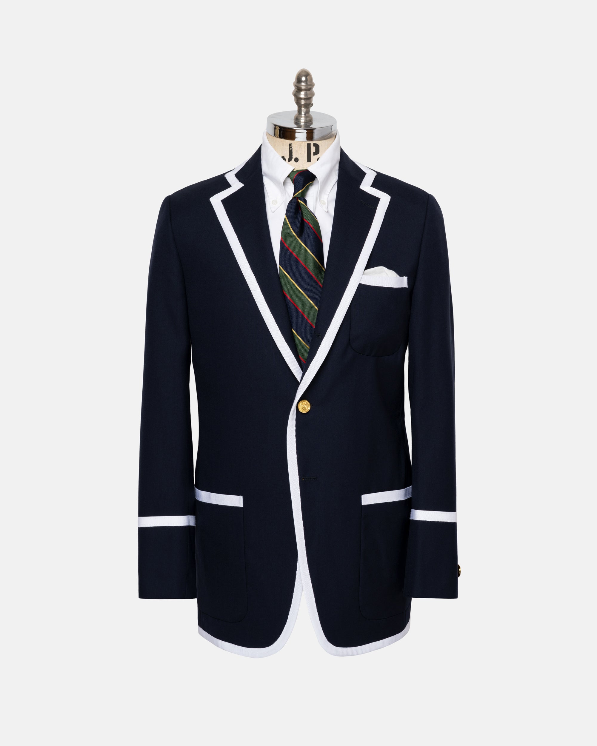 Made-in-USA Navy Tipped Club Blazer