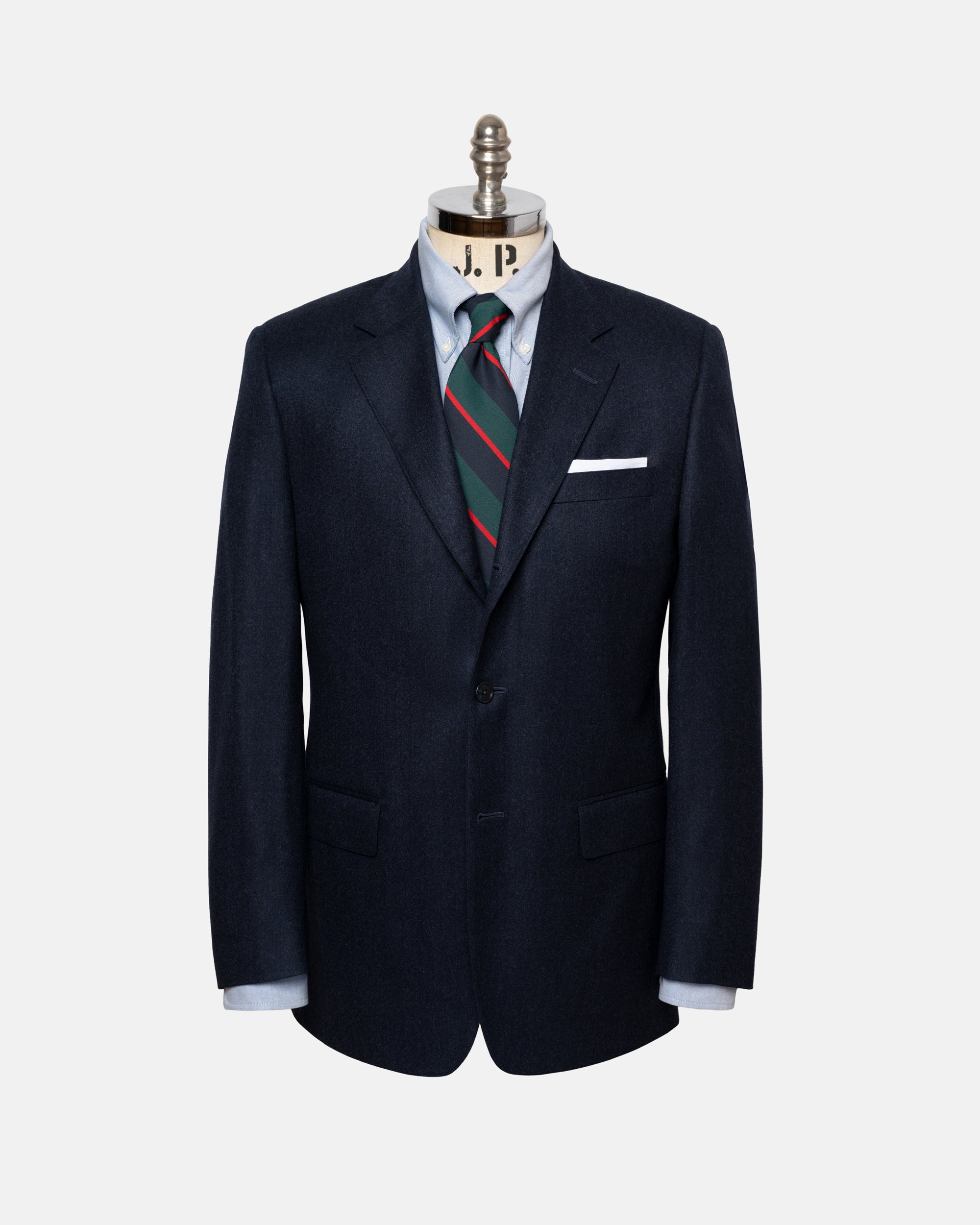 Made-in-Canada Solid Navy Wool Flannel Suit - Custom Make