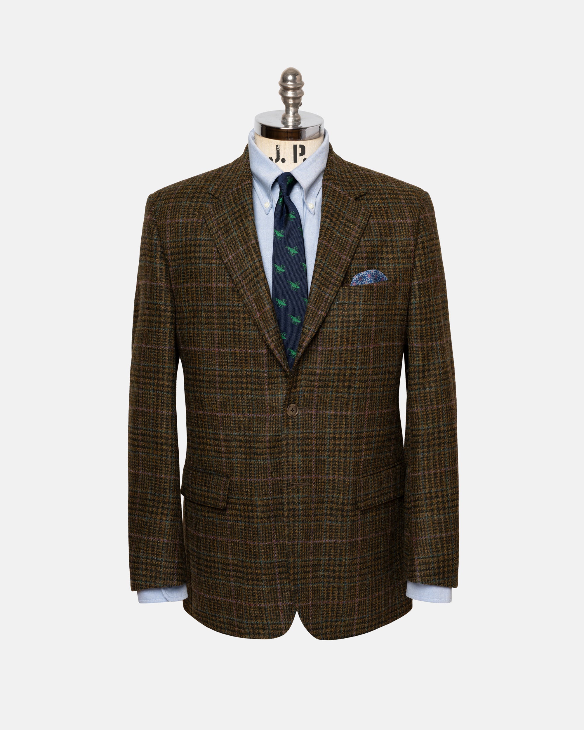 Made-in-Canada Olive Brown Prince of Wales with Windowpane Sport Coat