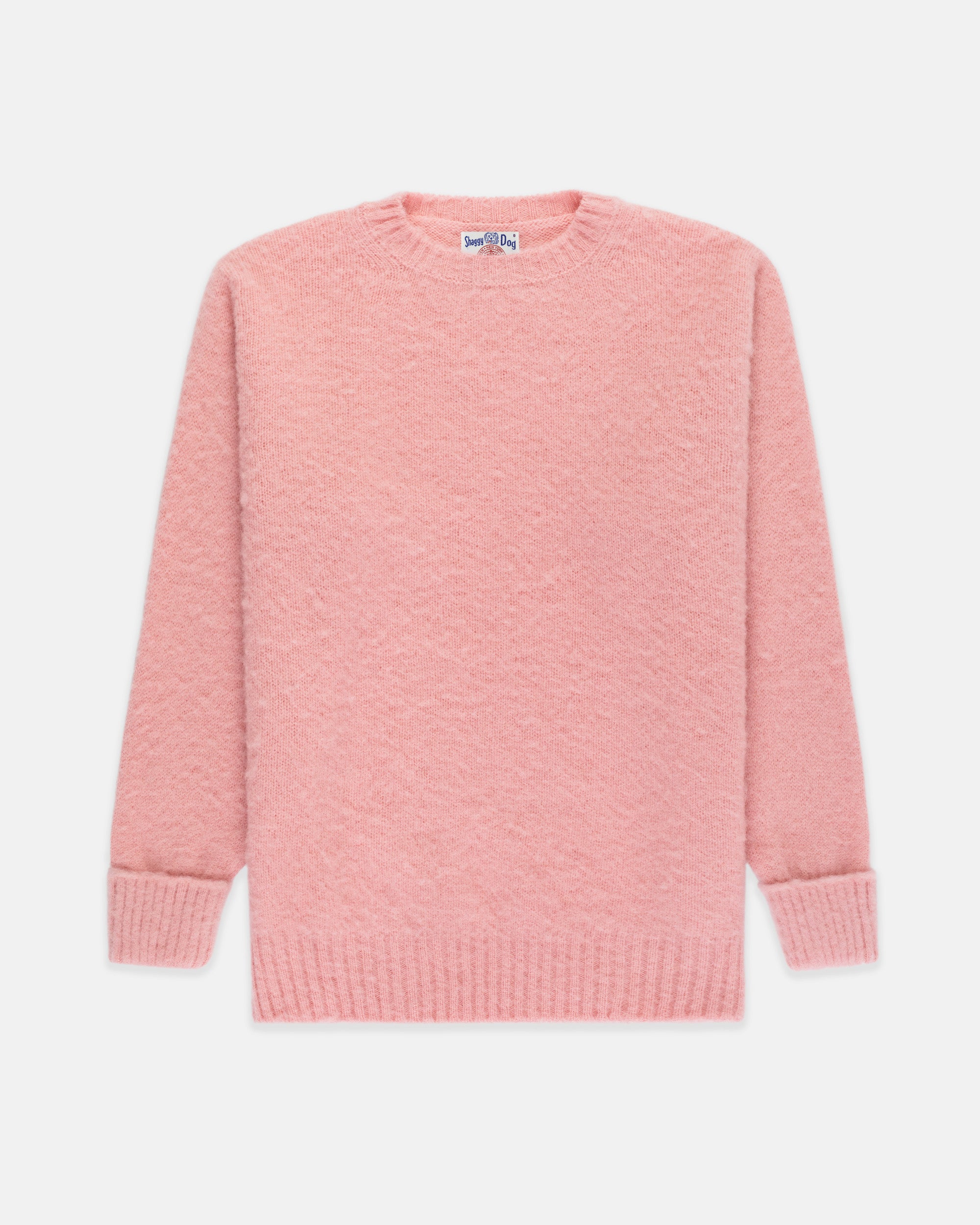 Made-in-Scotland Pink Shaggy Dog Sweater - Classic Fit
