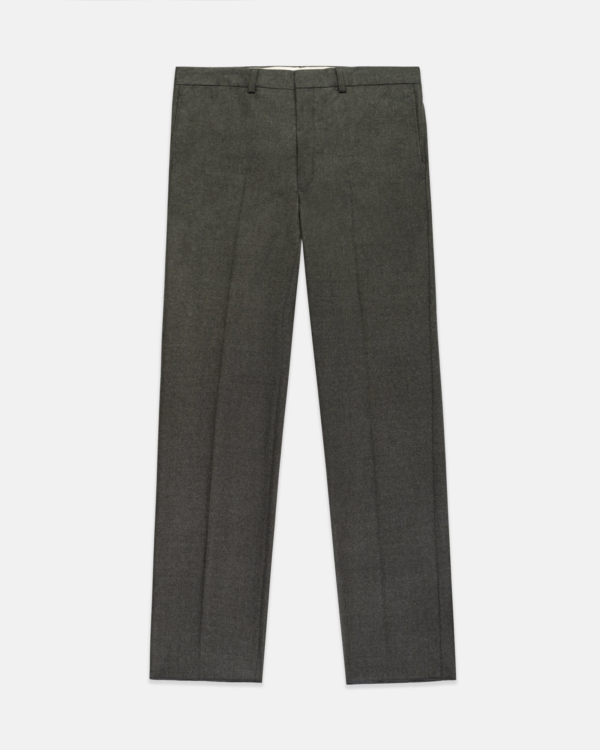 Made-in-Canada Green Wool Flannel Trouser