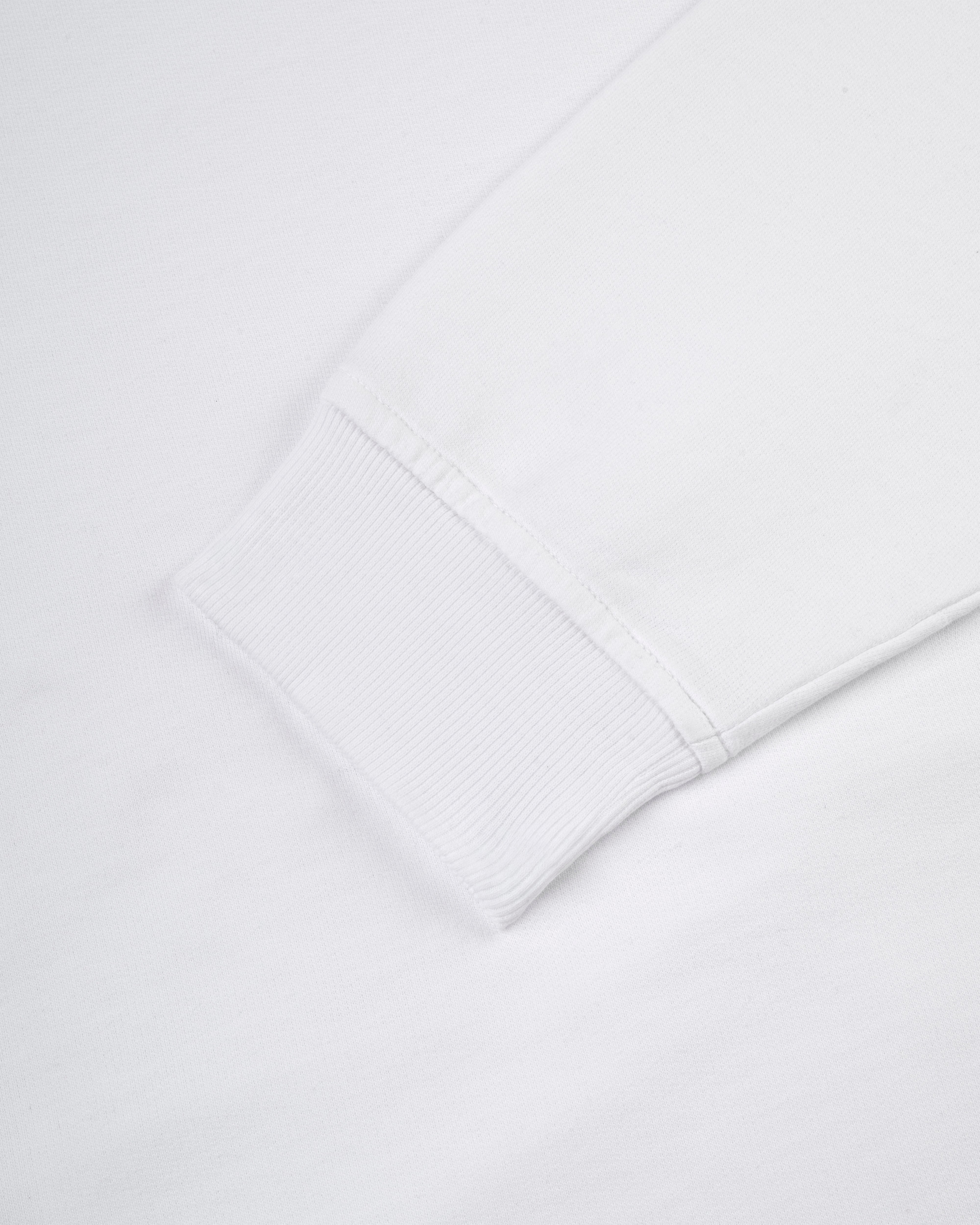 White Cotton Crewneck Sweatshirt