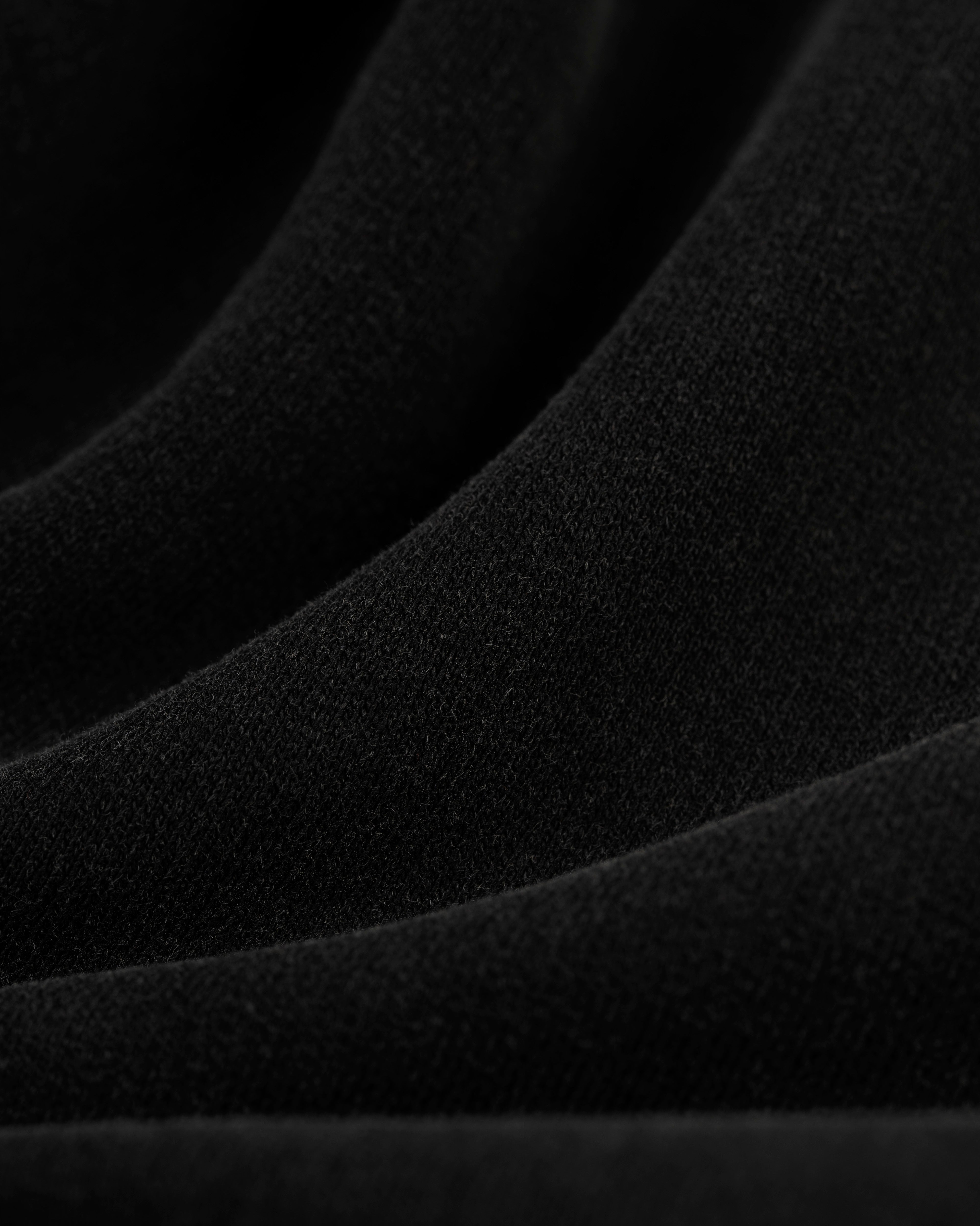 Black Cotton Crewneck Sweatshirt