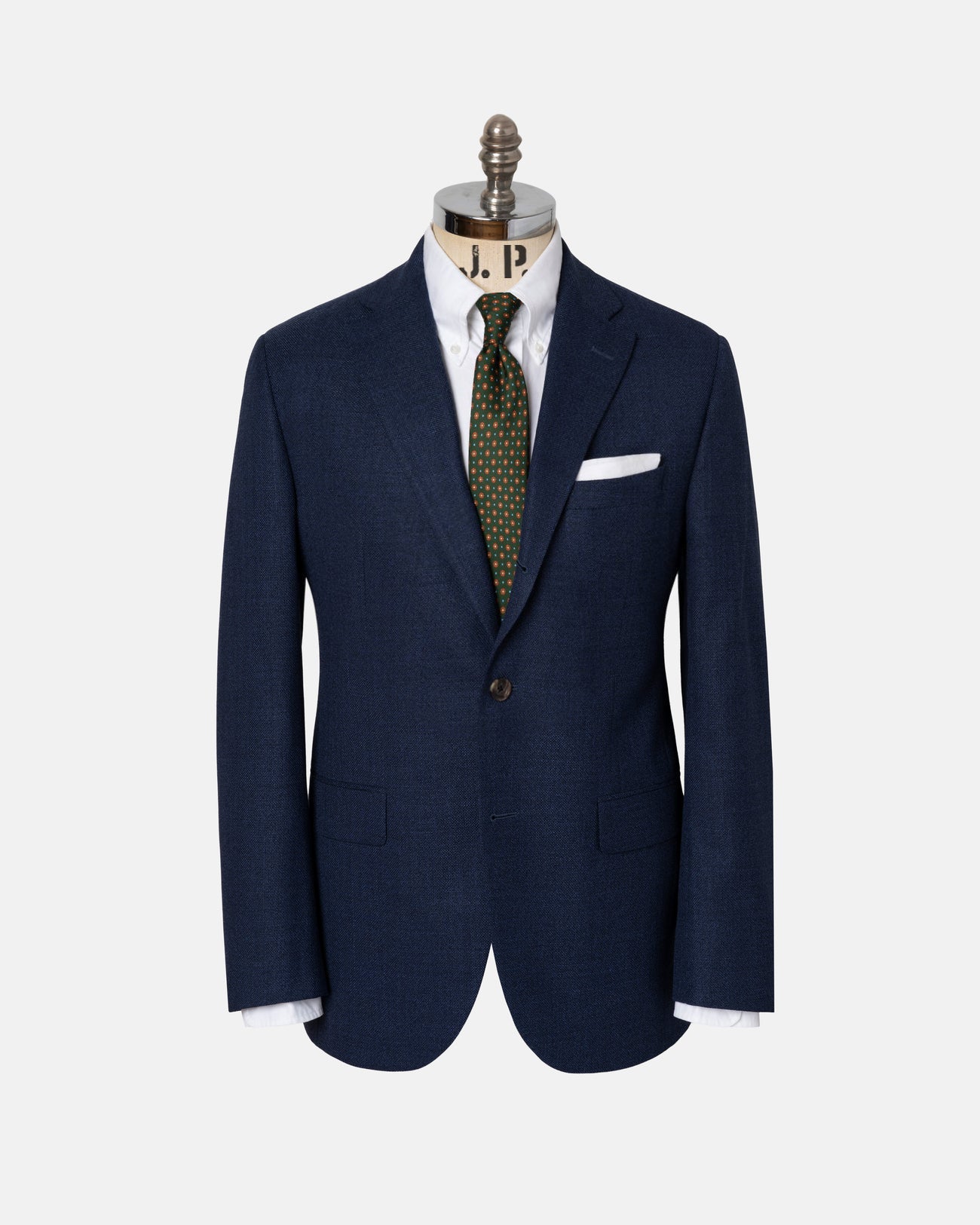 Made-in-Canada Solid Blue Wool Hopsack Sport Coat