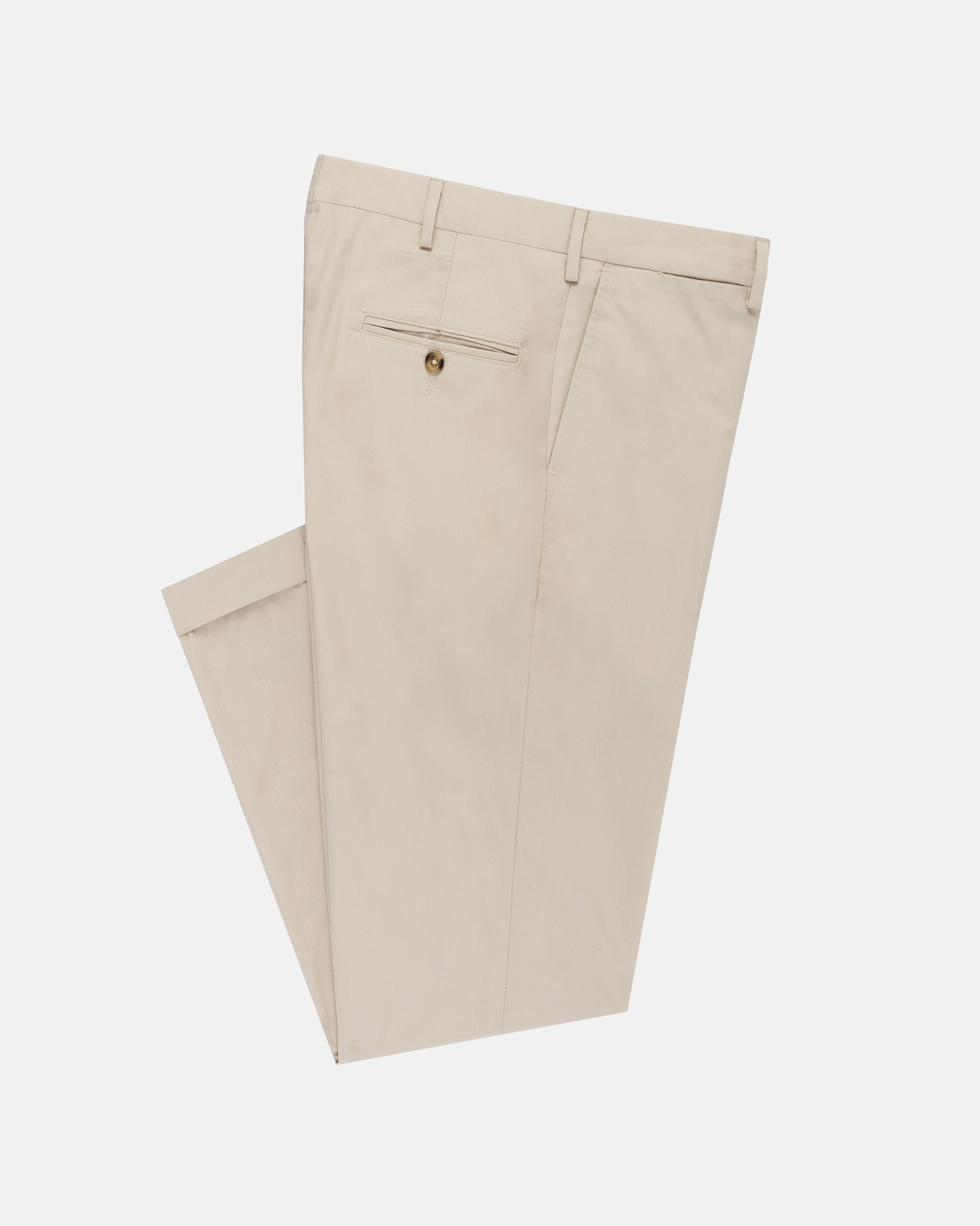 Made-in-USA Light Tan Cotton Poplin Pant