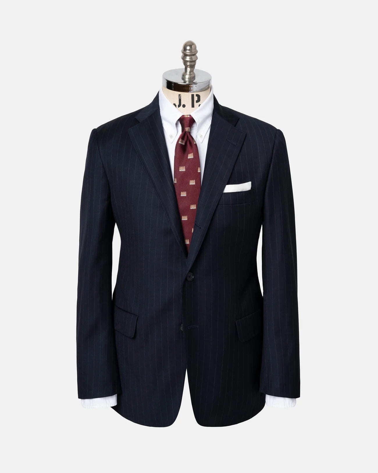Made-in-USA Navy Chalkstripe Super 120s Wool Suit
