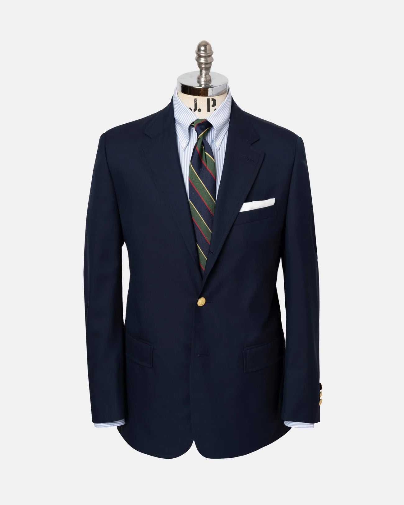 Made-in-Canada Solid Navy Tropical Weight Wool Blazer