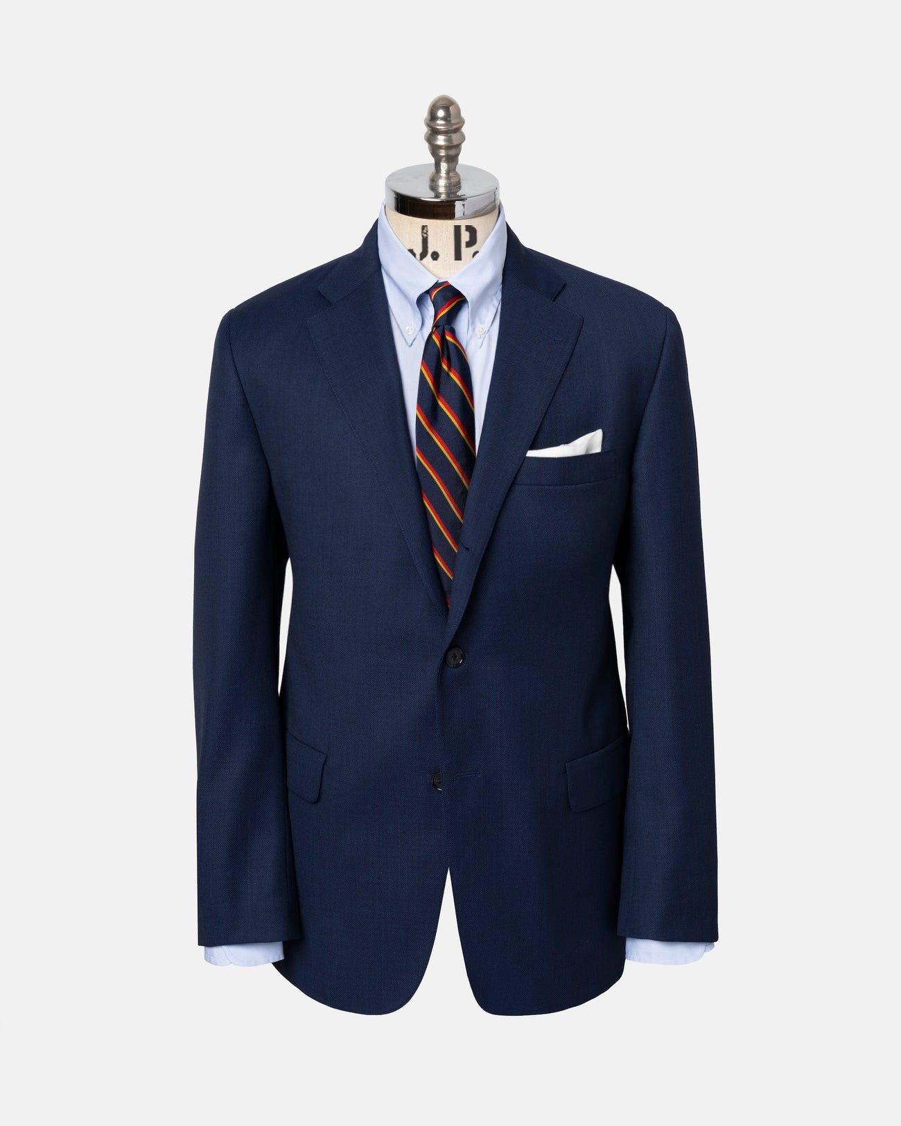 Made-in-USA Blue Birdseye Wool Suit
