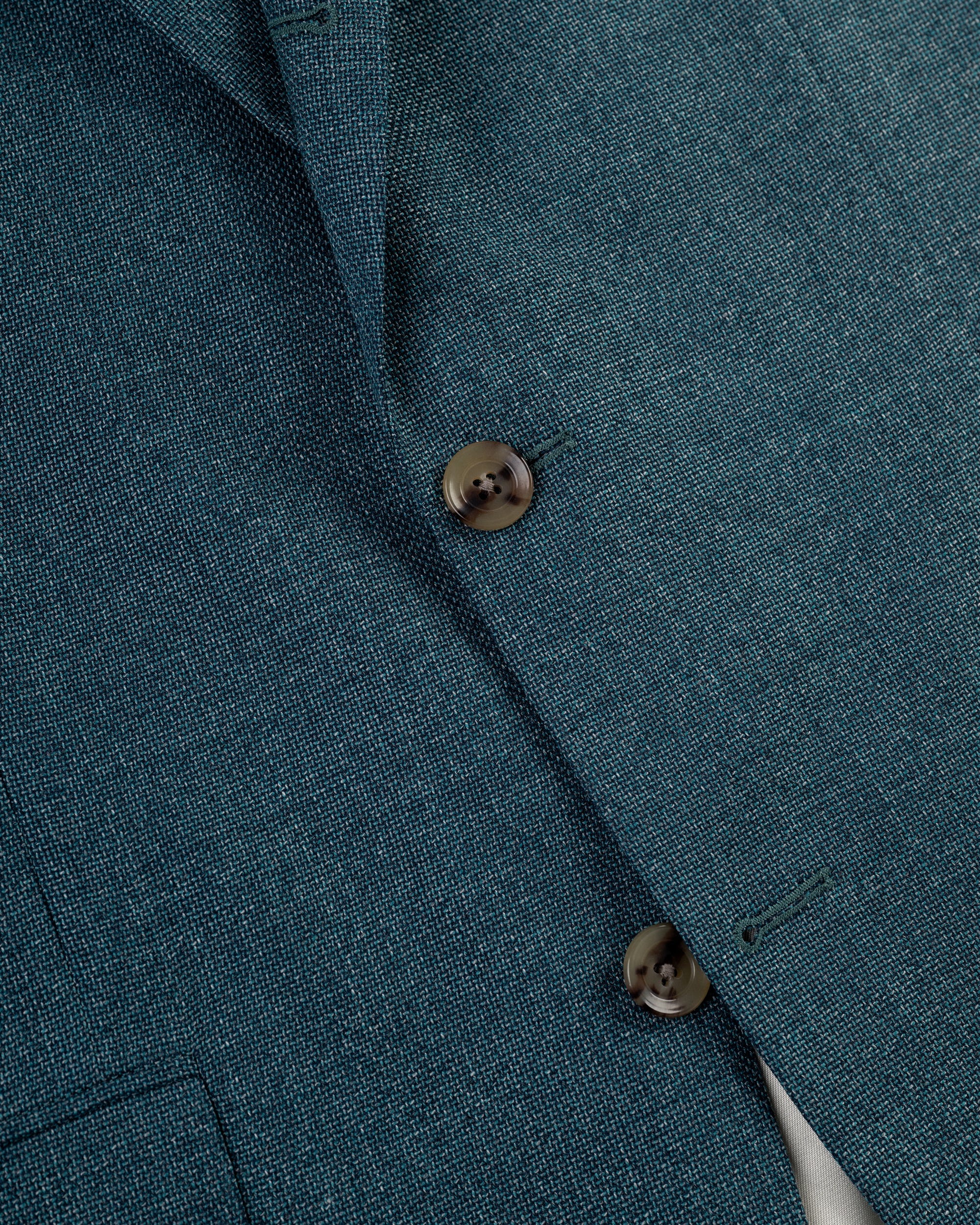 Made-in-Canada Solid Moss Green Wool Hopsack Sport Coat