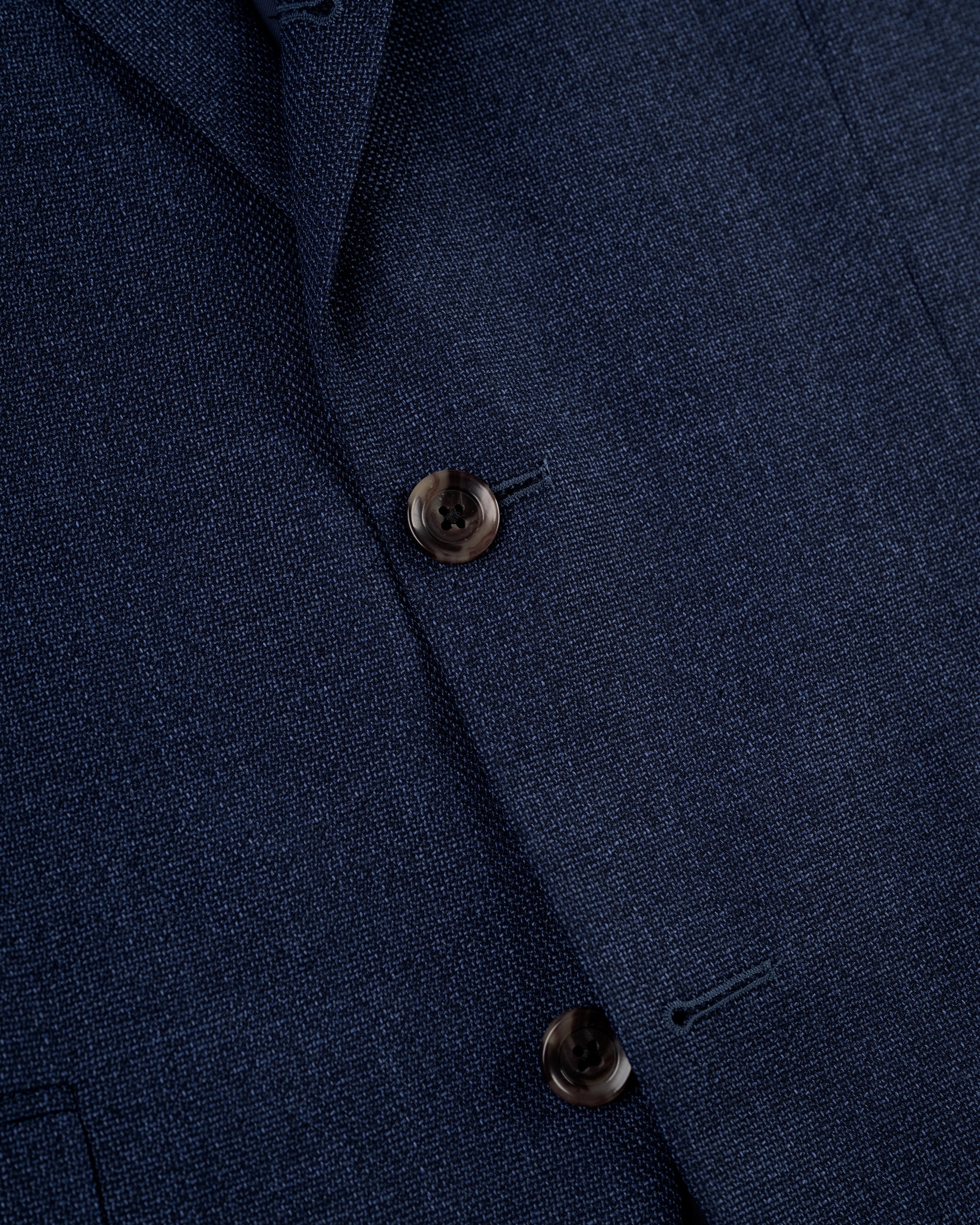 Made-in-Canada Solid Blue Wool Hopsack Sport Coat