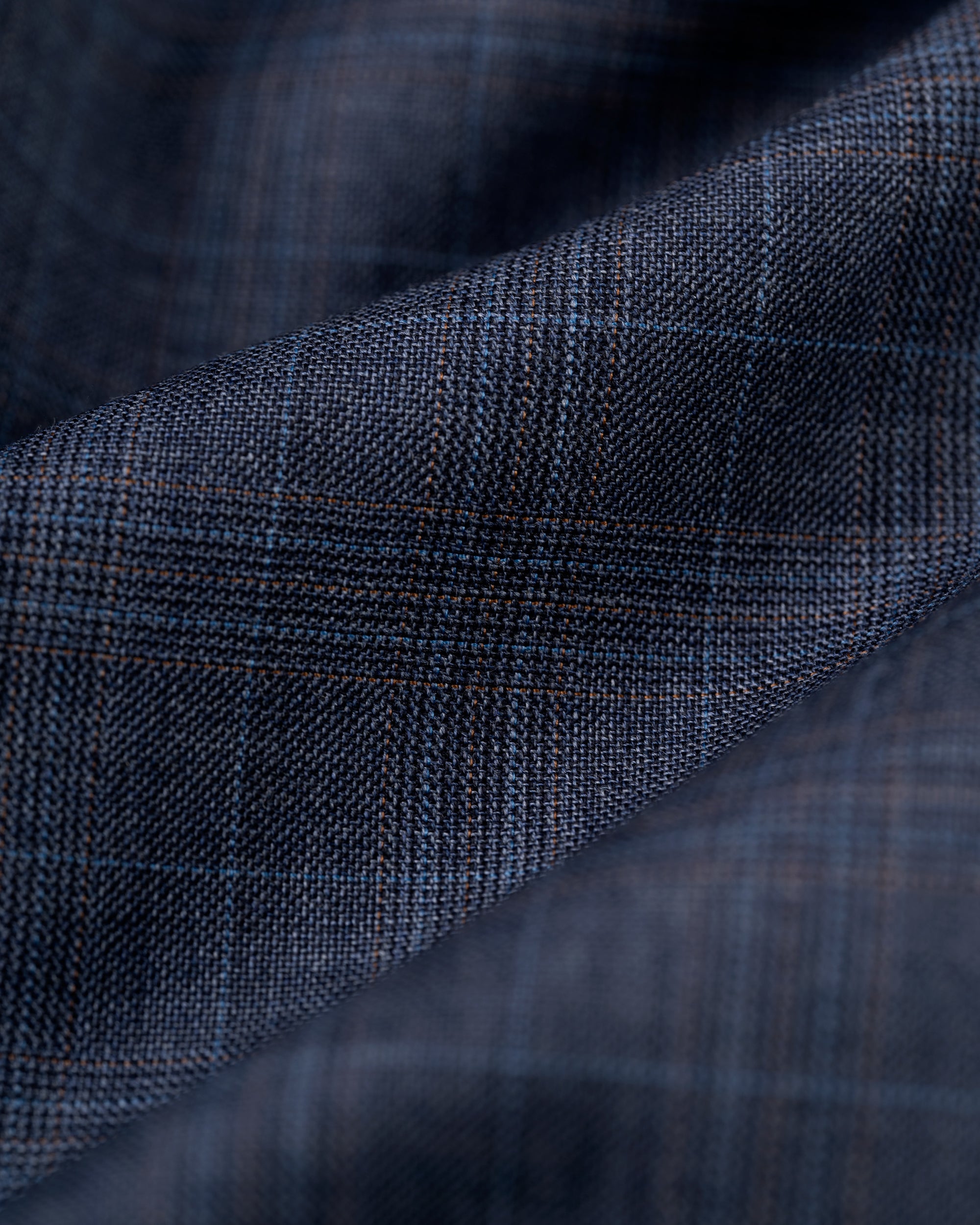 Made-in-USA Medium Blue Plaid Wool Suit