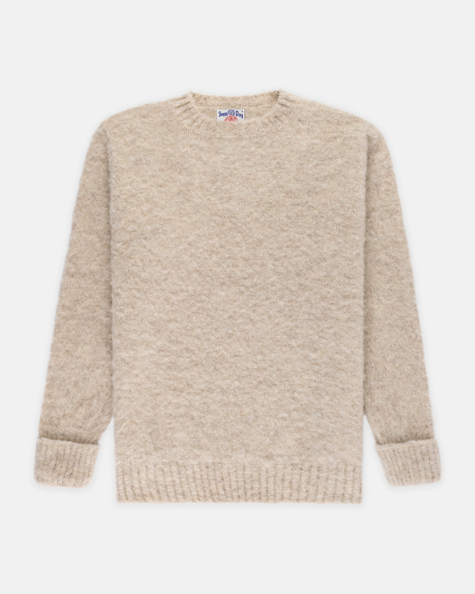 Made-in-Scotland Ivory Shaggy Dog Sweater - Classic Fit