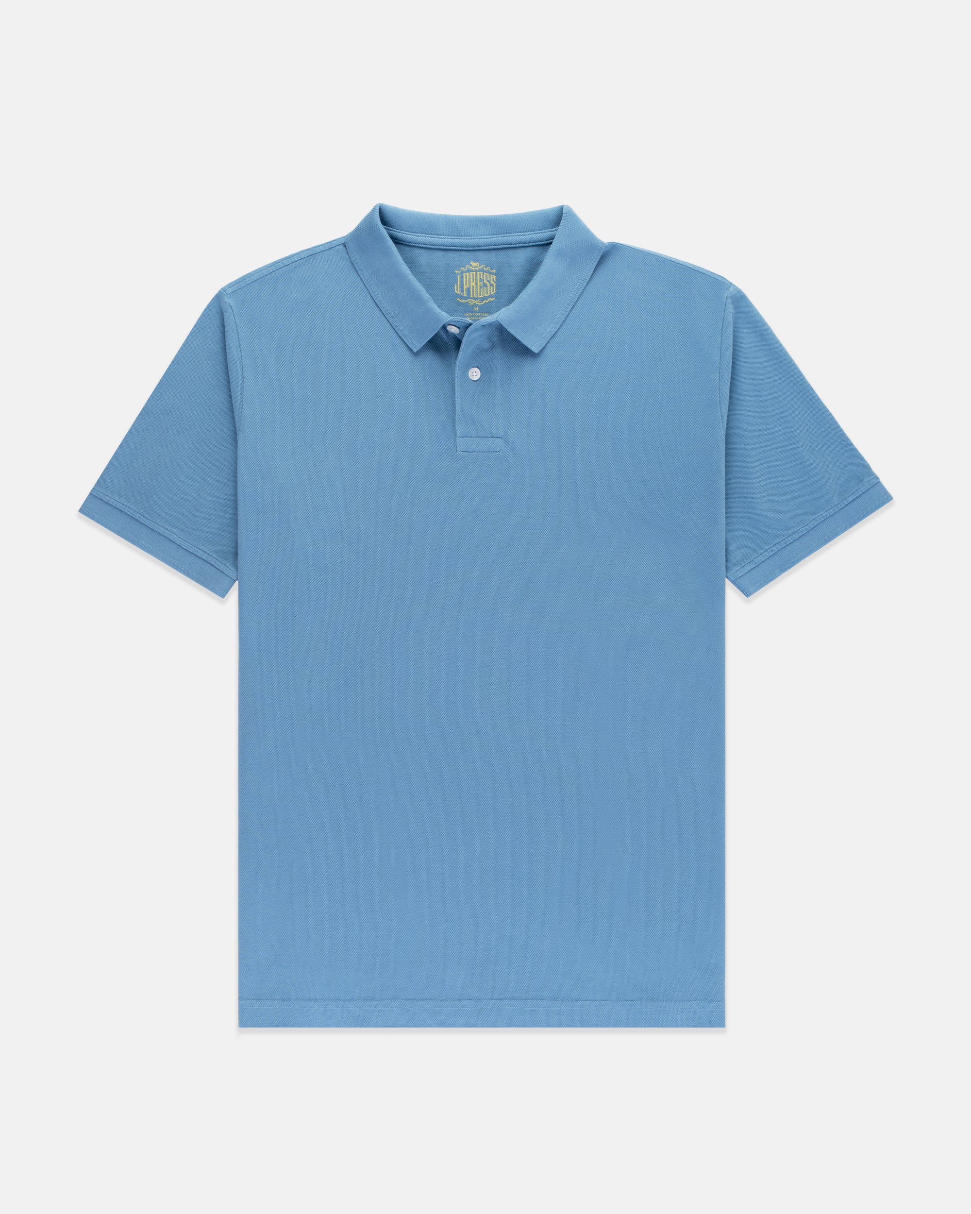 Slate Blue Cotton Pique Polo - Classic Fit