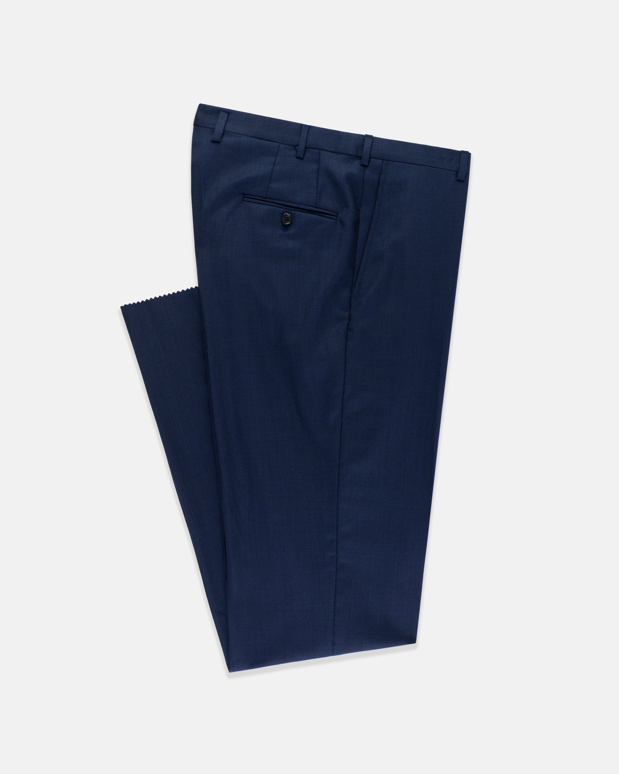 Made-in-USA Blue Birdseye Wool Suit