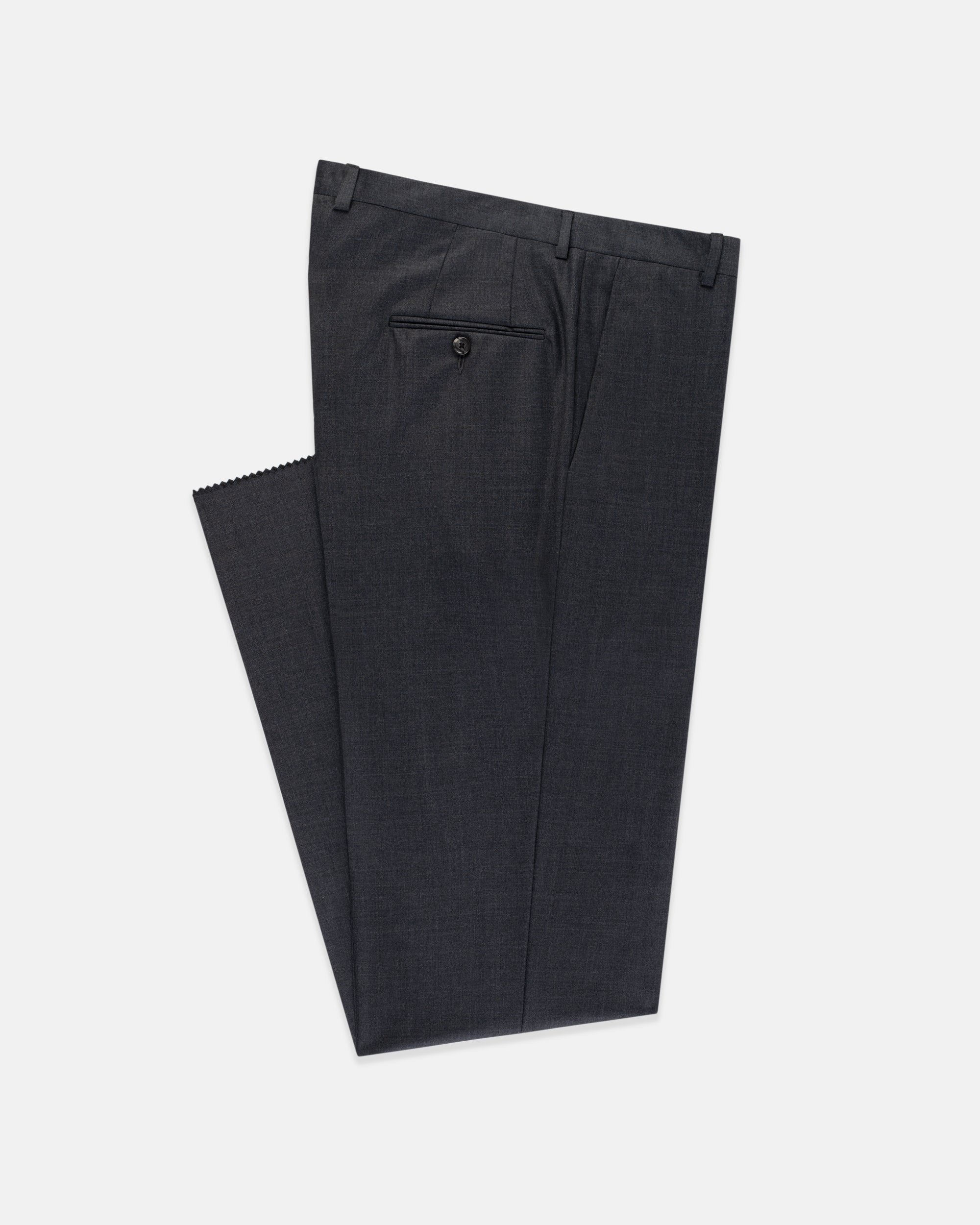 Made-in-USA Solid Medium Grey Super 120s Wool Suit - Custom Make