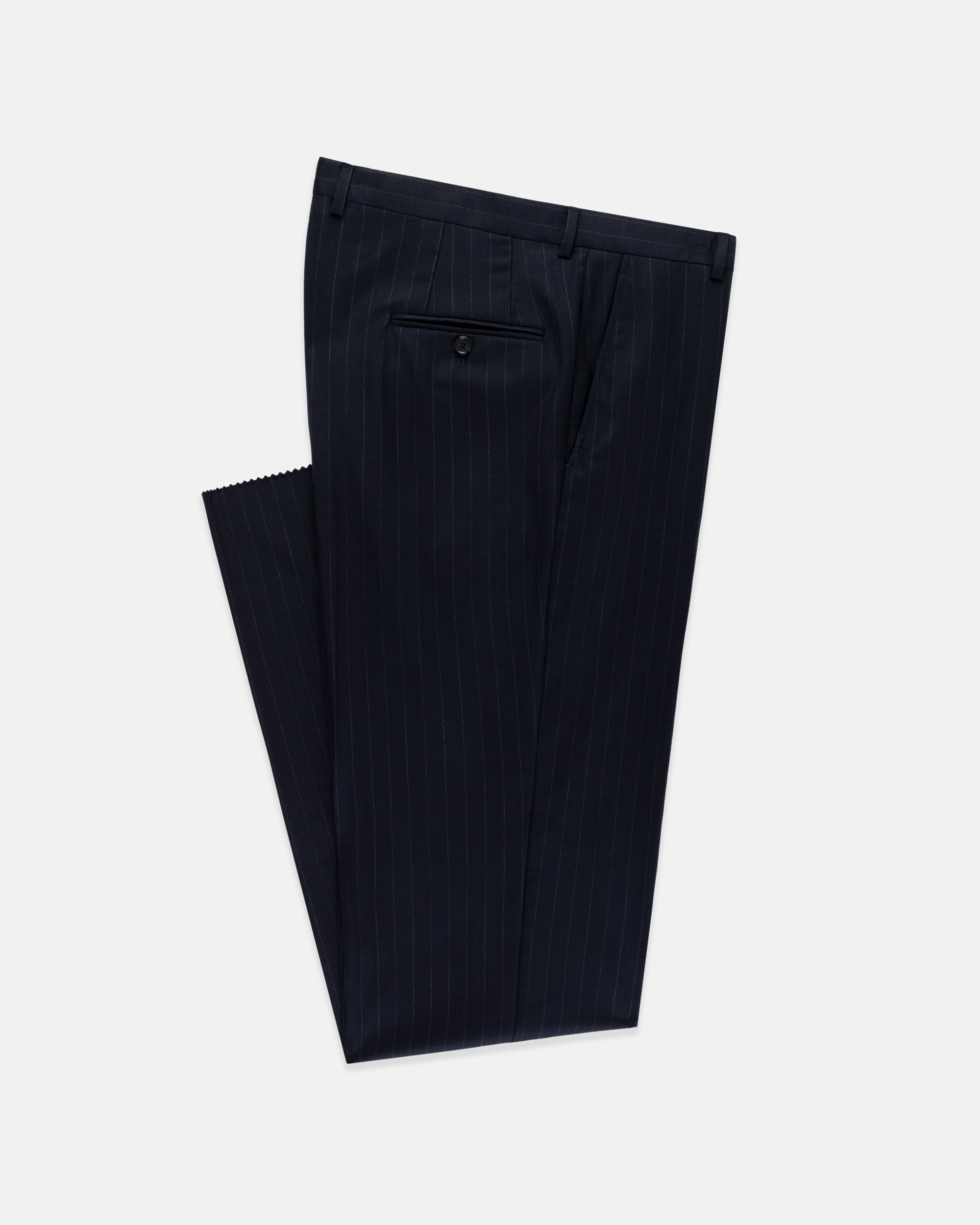 Made-in-USA Navy Chalkstripe Super 120s Wool Suit