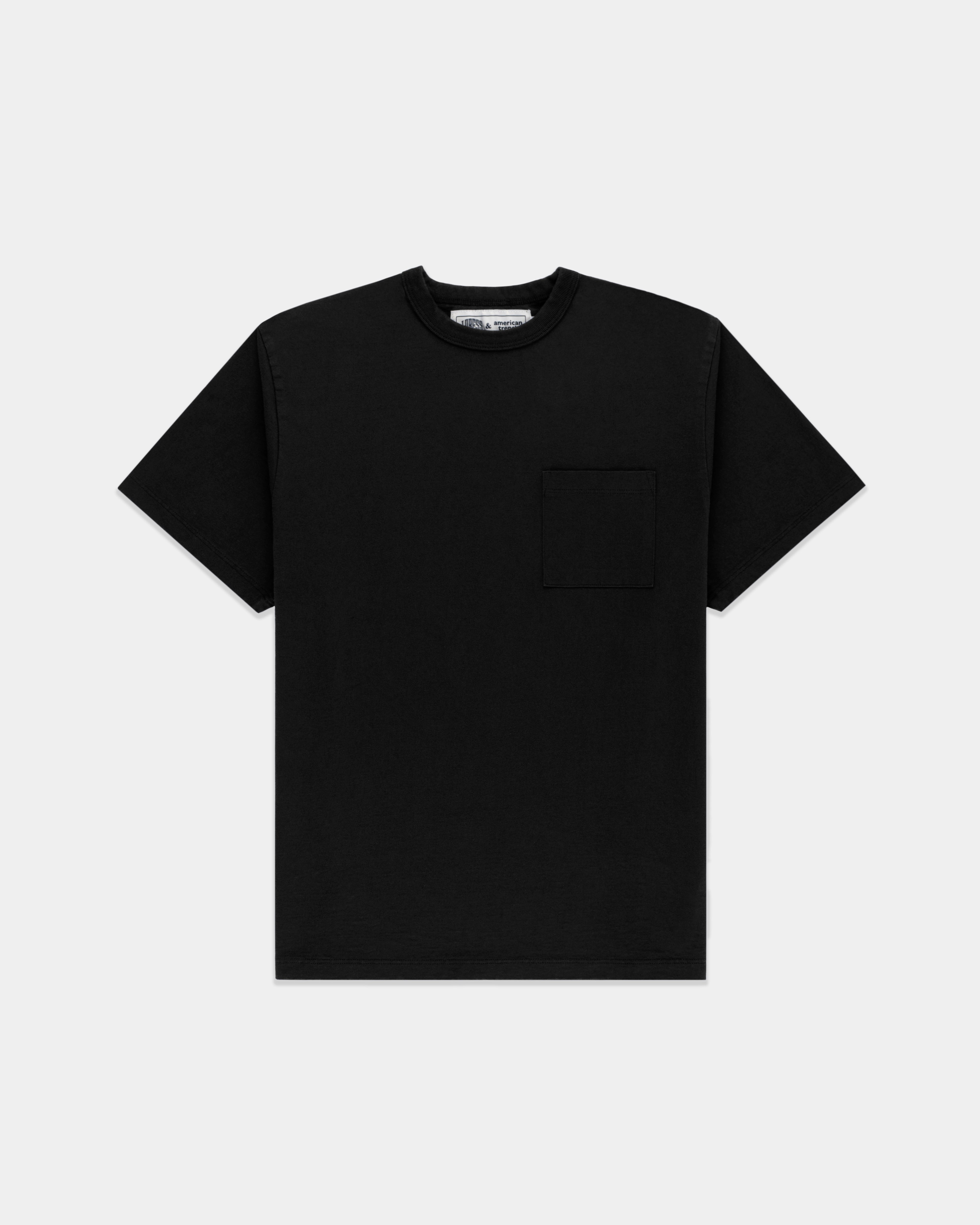 Made-in-USA Black Pocket Tee