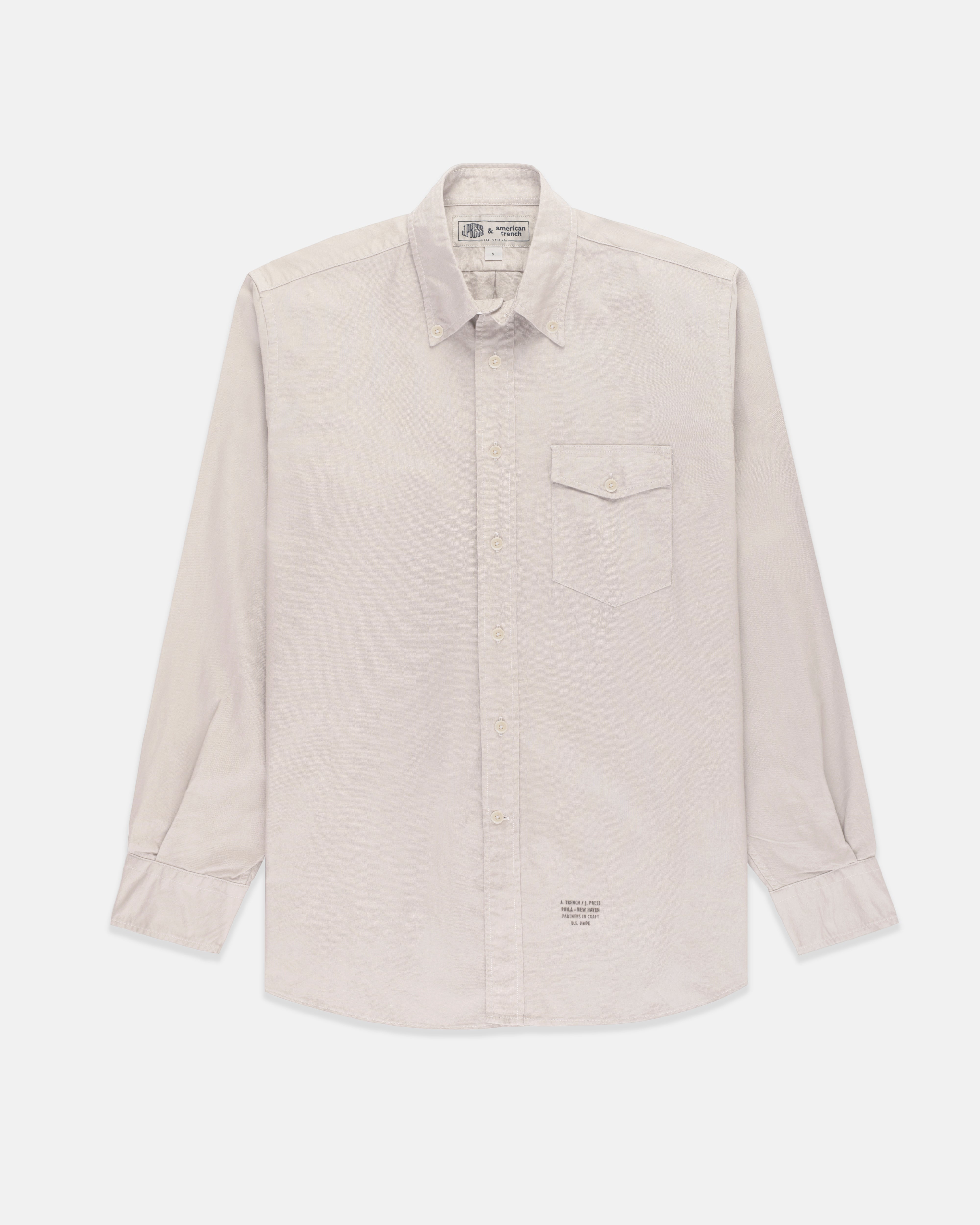Made-in-USA Almond Natural Dye Oxford Shirt