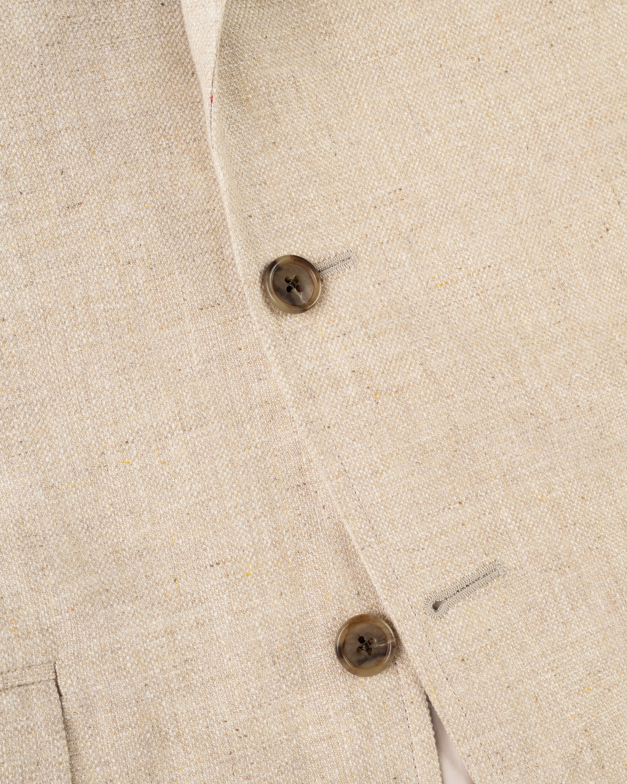 Made-in-Canada Solid Light Tan Silk/Wool Sport Coat