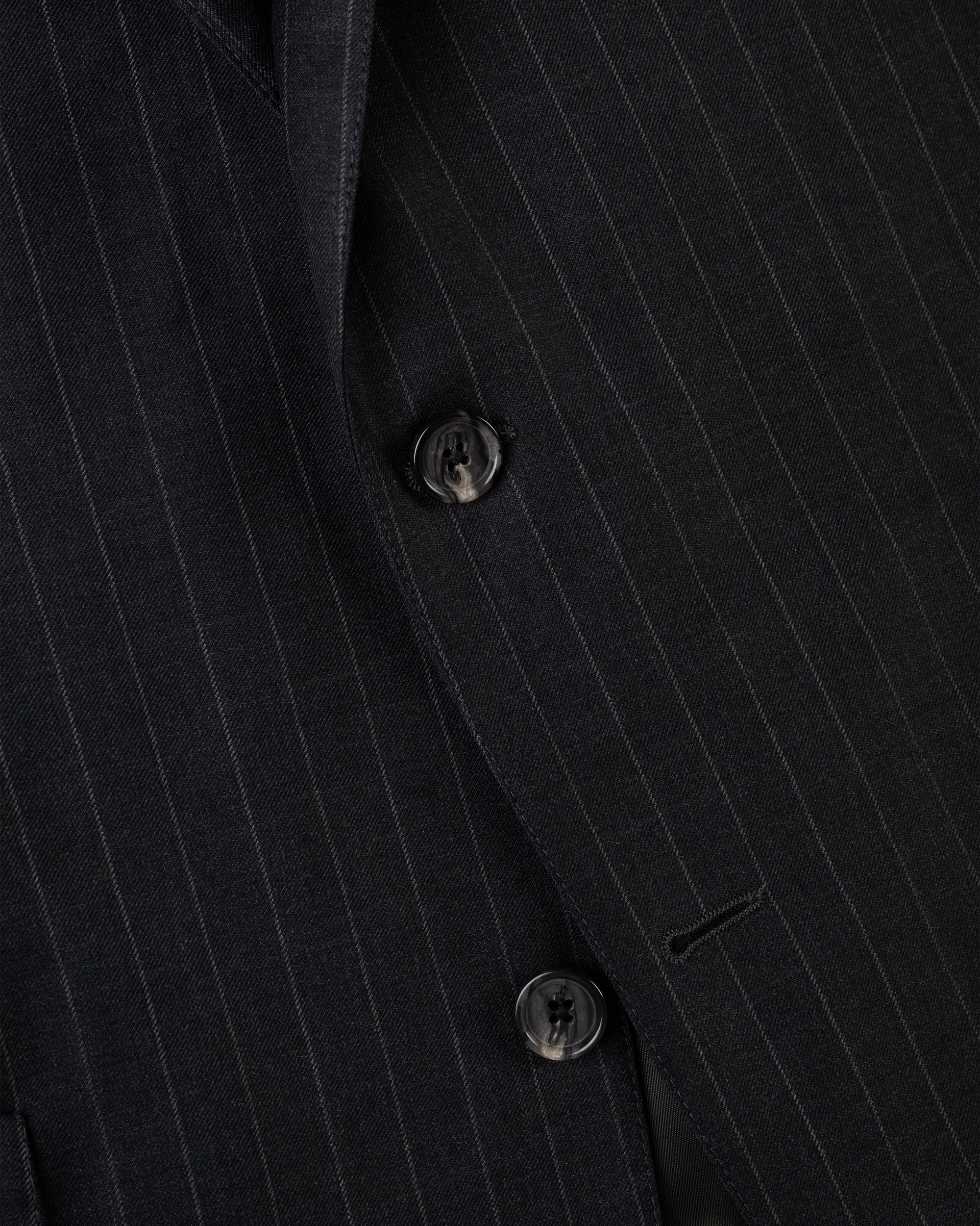 Made-in-USA Charcoal Chalkstripe Super 120s Wool Suit