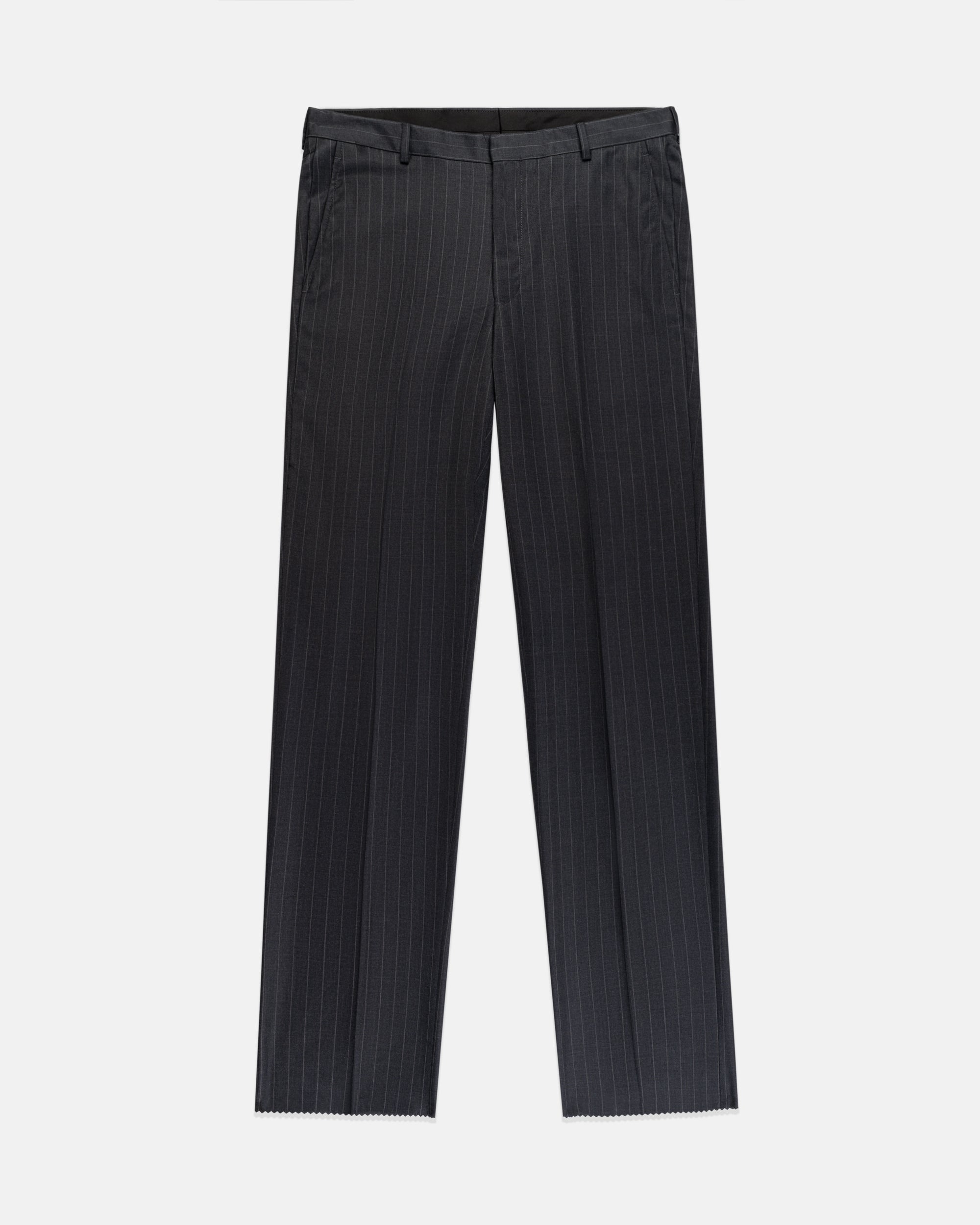 Made-in-USA Charcoal Chalkstripe Super 120s Wool Suit