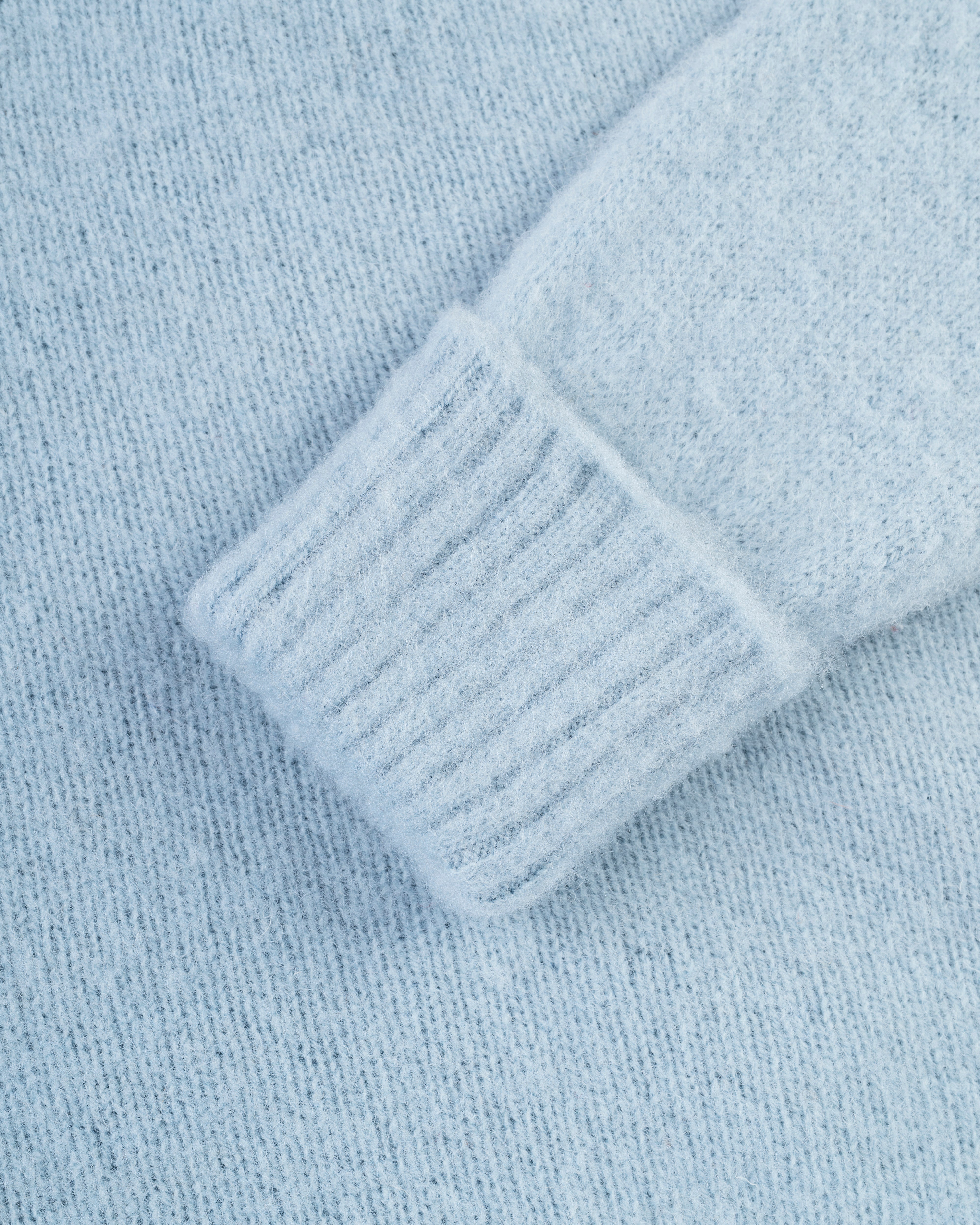 Made-in-Scotland China Blue Shaggy Dog Sweater - Classic Fit