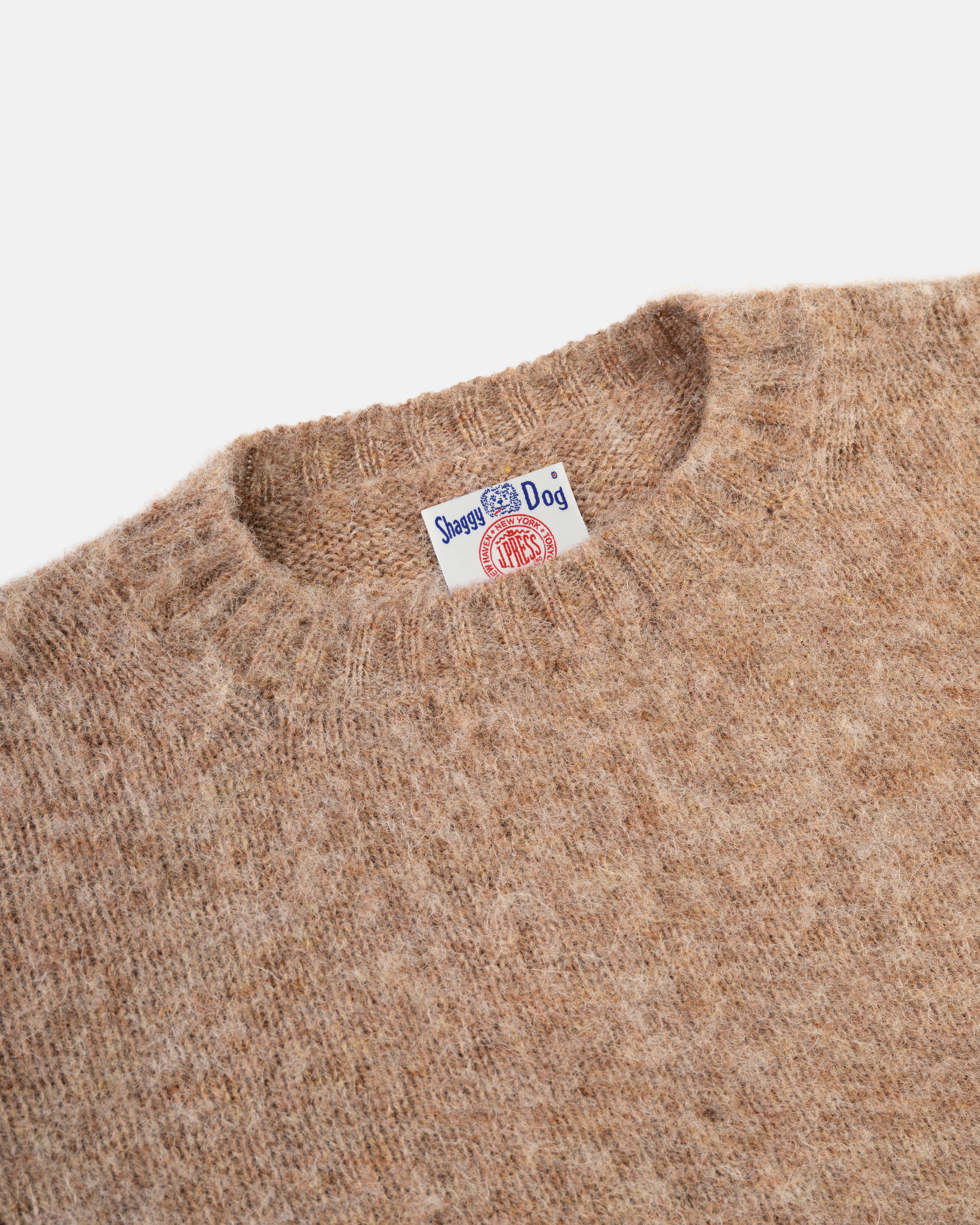 Made-in-Scotland Tan Shaggy Dog Sweater - Classic Fit