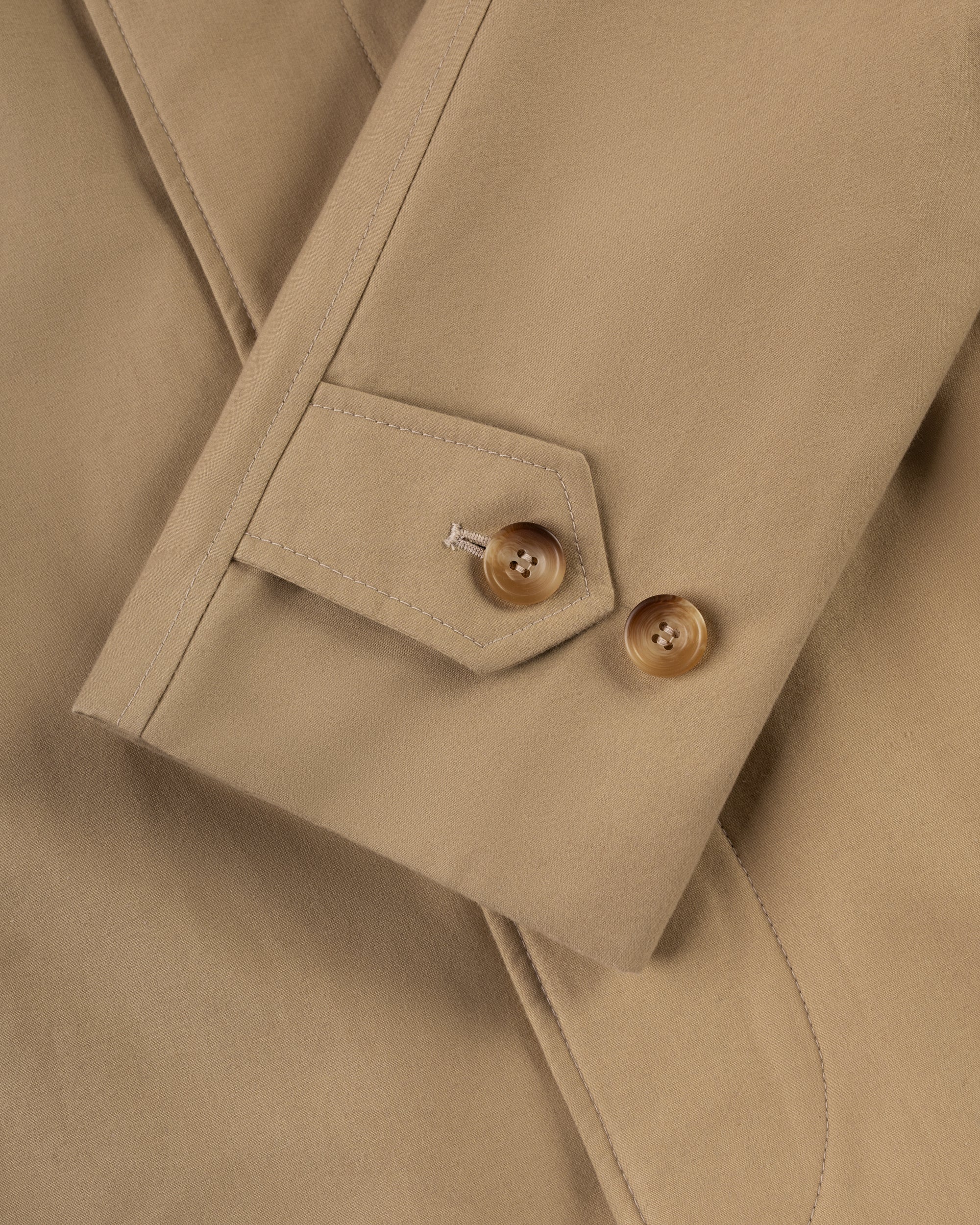 Made-in-England Beige Waterproof Raincoat