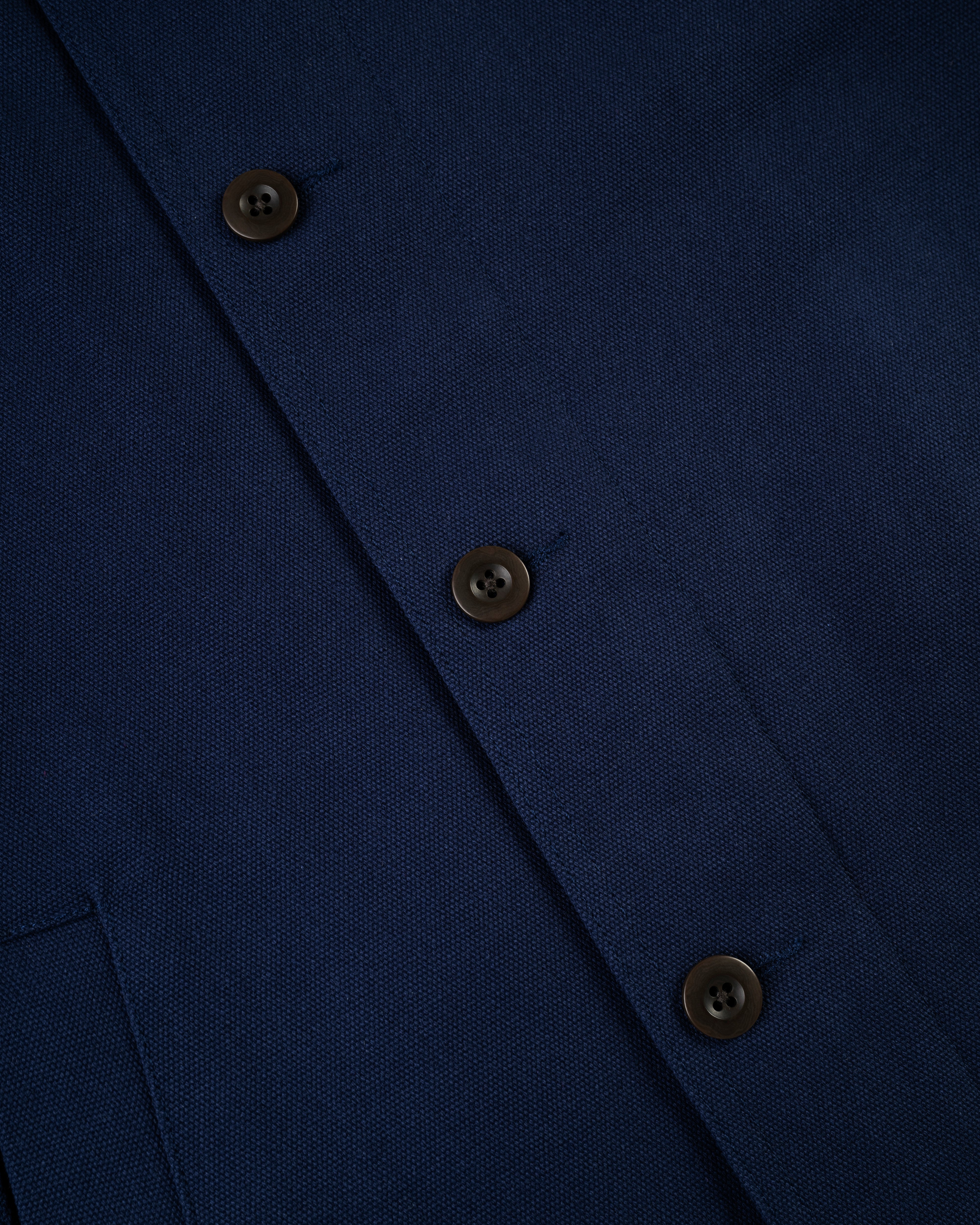 Navy Fleece-lined Canvas Deck Jacket