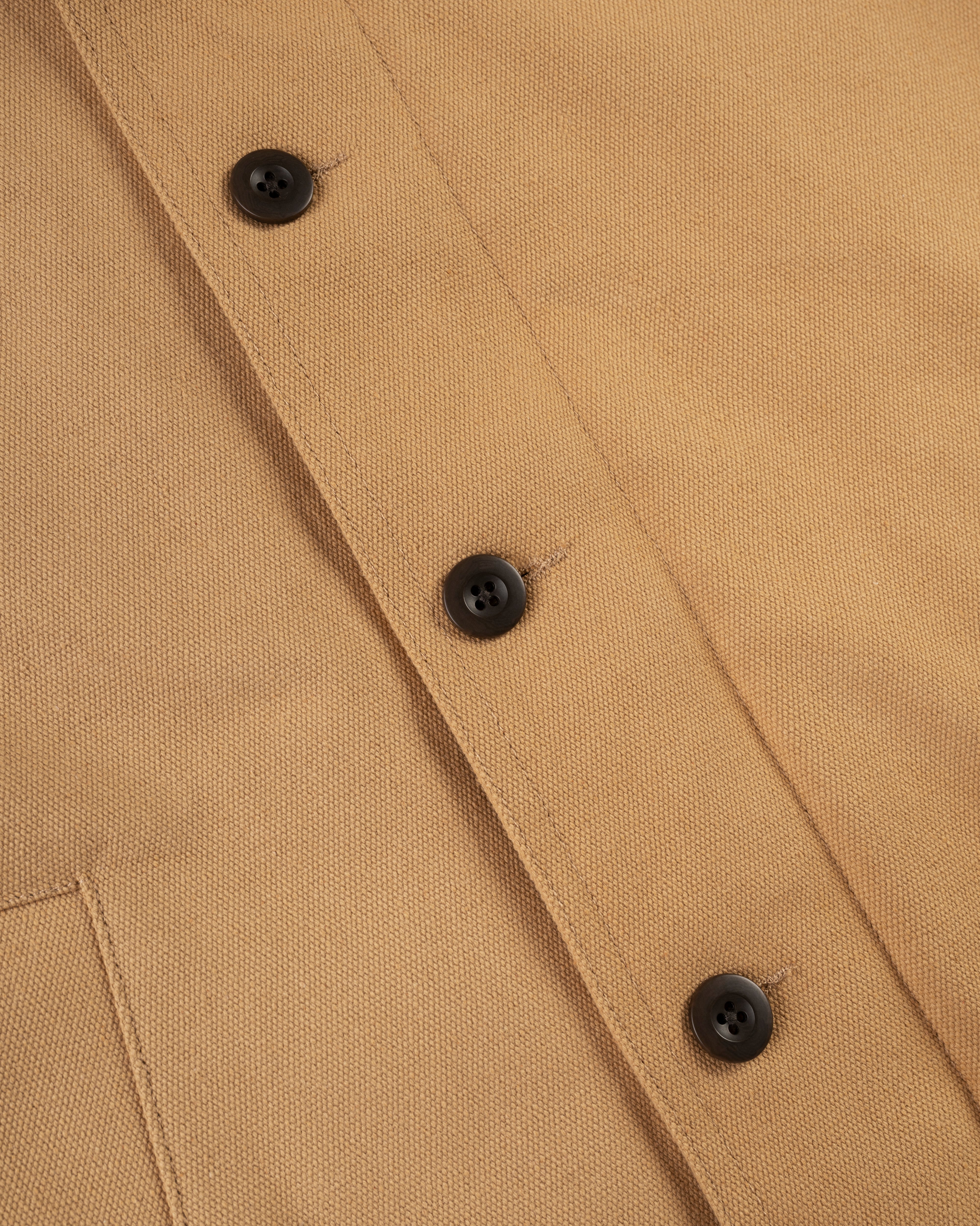 Khaki Fleece-lined Canvas Deck Jacket