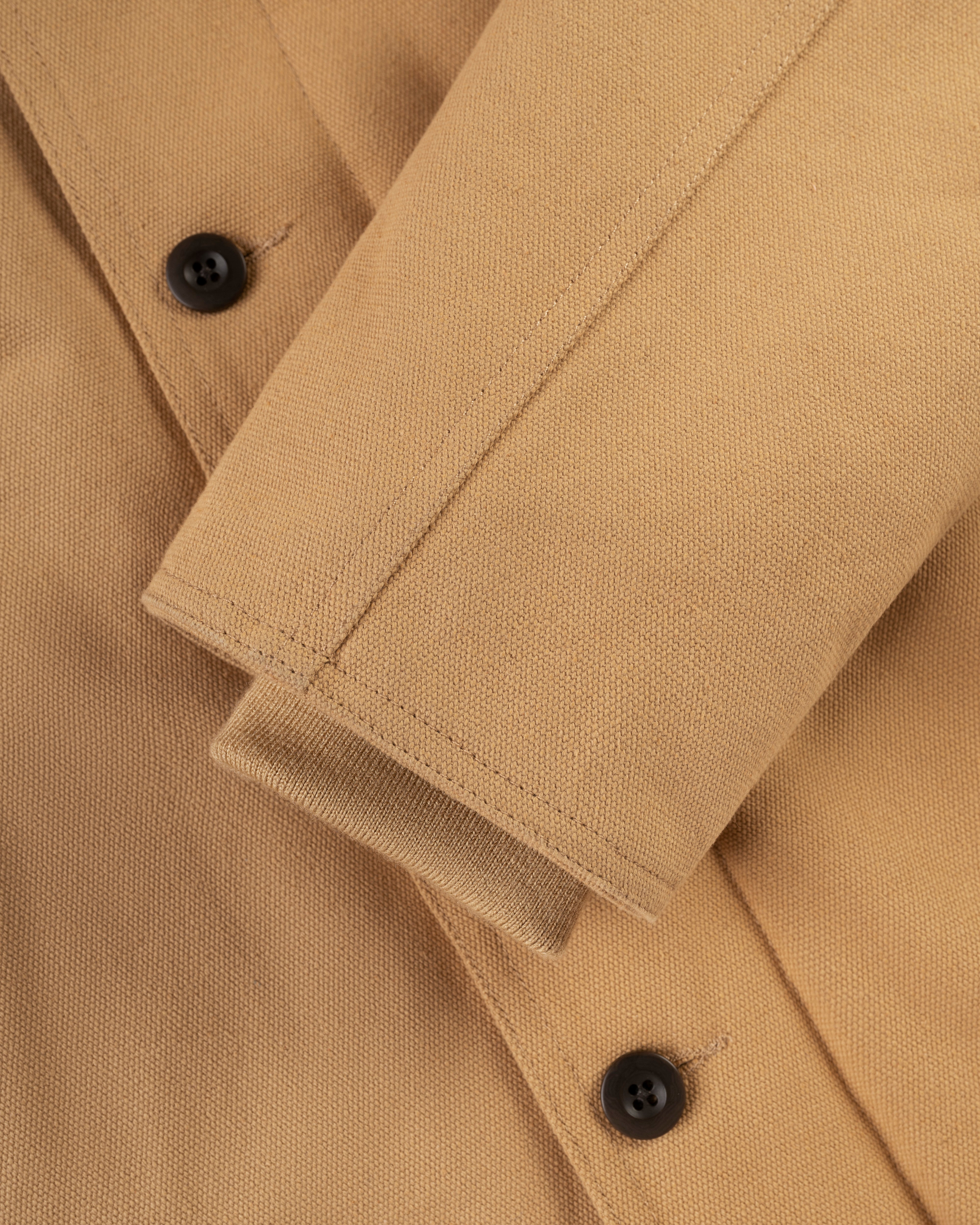 Khaki Fleece-lined Canvas Deck Jacket