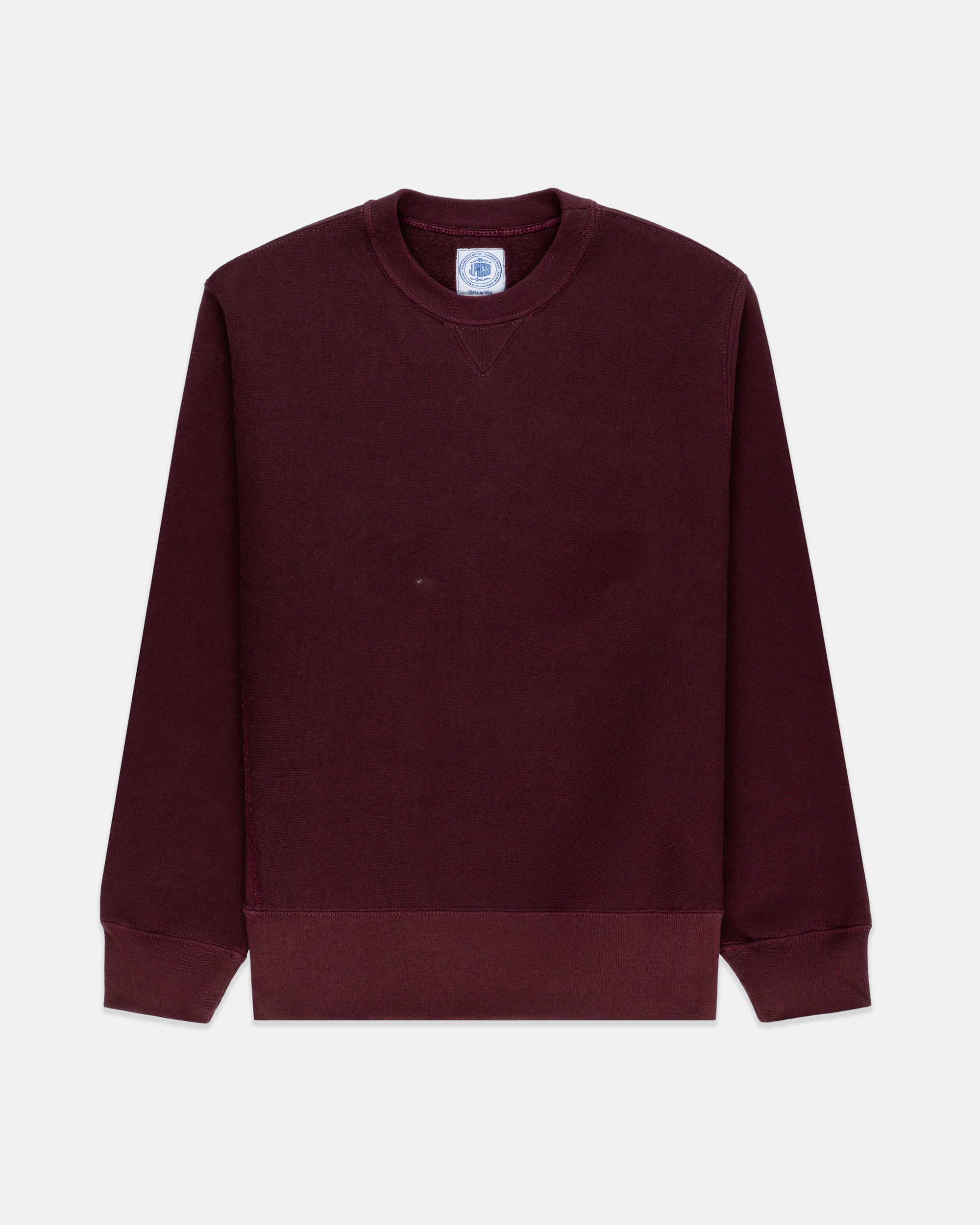 Made-in-USA Burgundy Heavyweight Sweatshirt