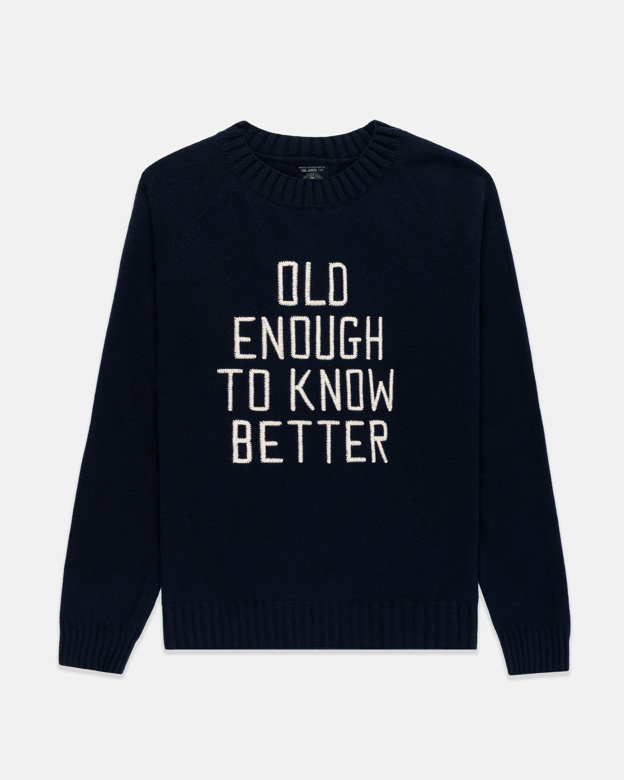 Made-in-England "Old Enough to Know Better" Duke of Devonshire Sweater
