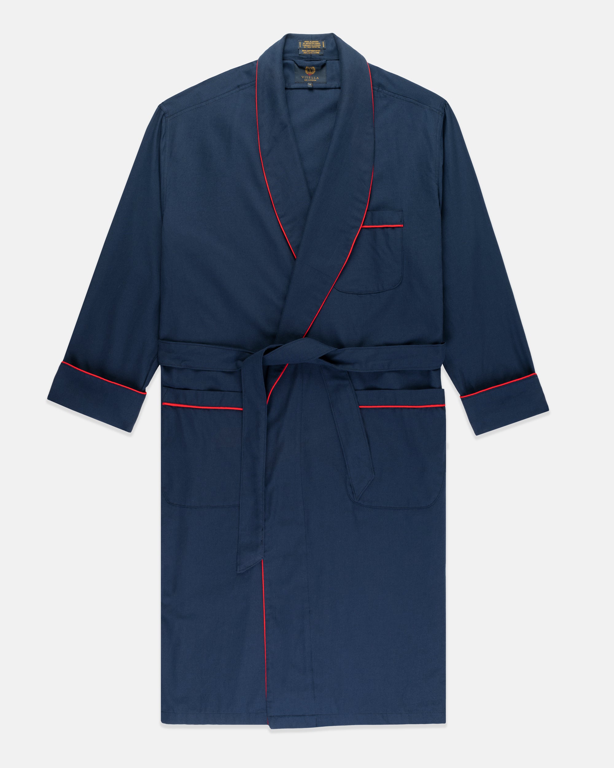 Made-in-Canada Viyella Navy Robe