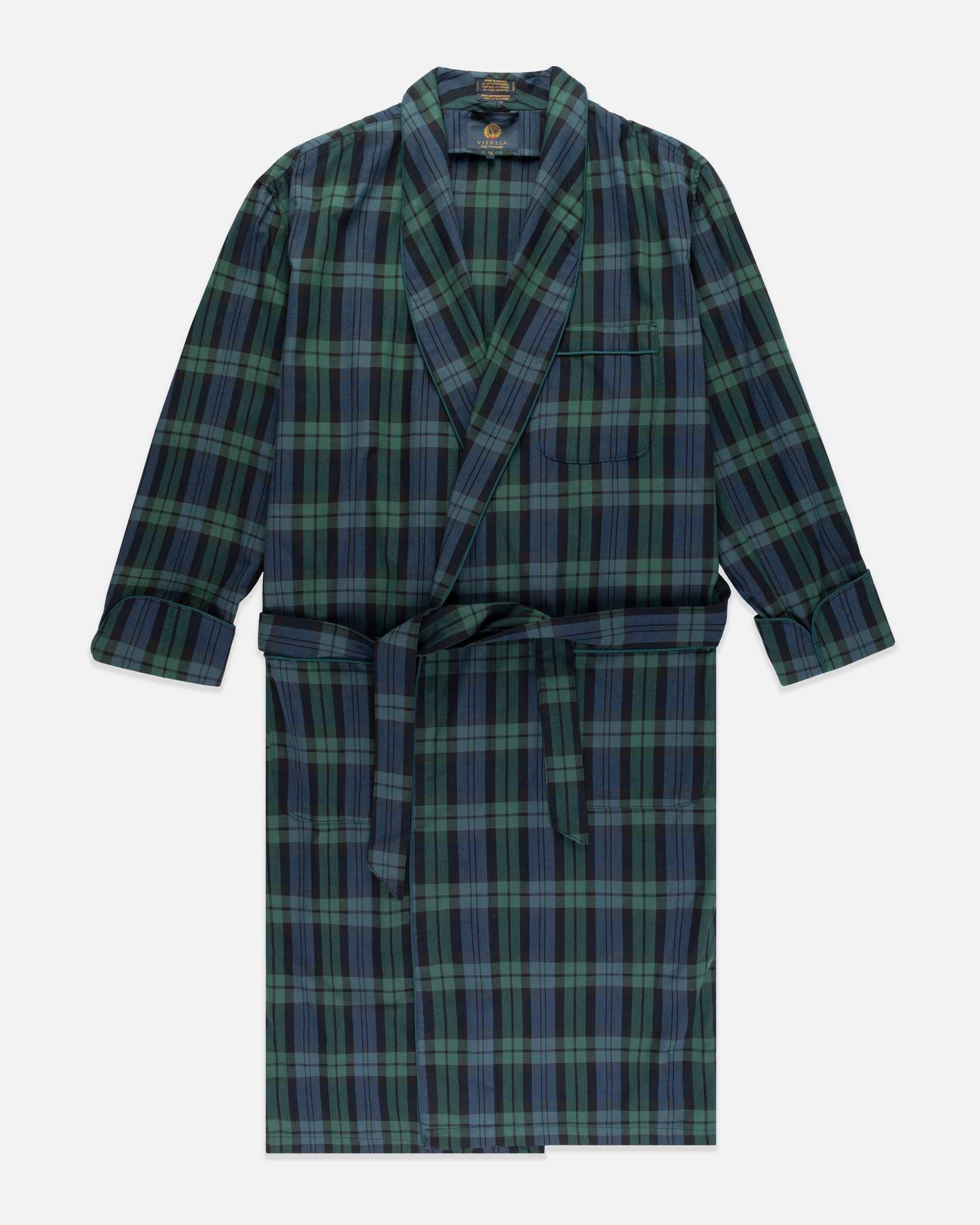 Made-in-Canada Viyella Blackwatch Tartan Robe