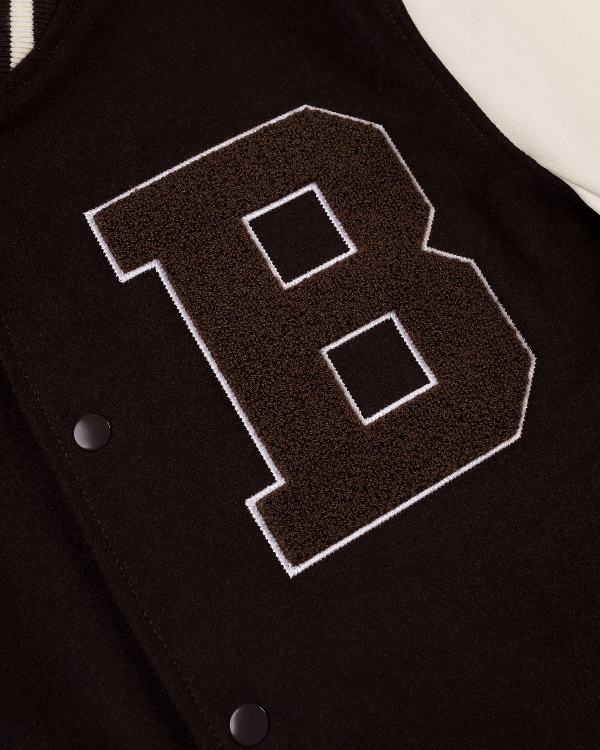 Brown Wool Varsity Jacket