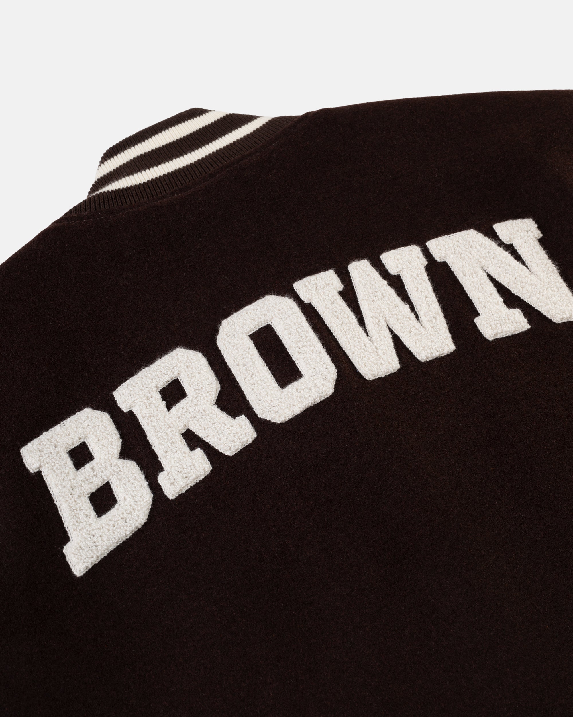 Brown Wool Varsity Jacket