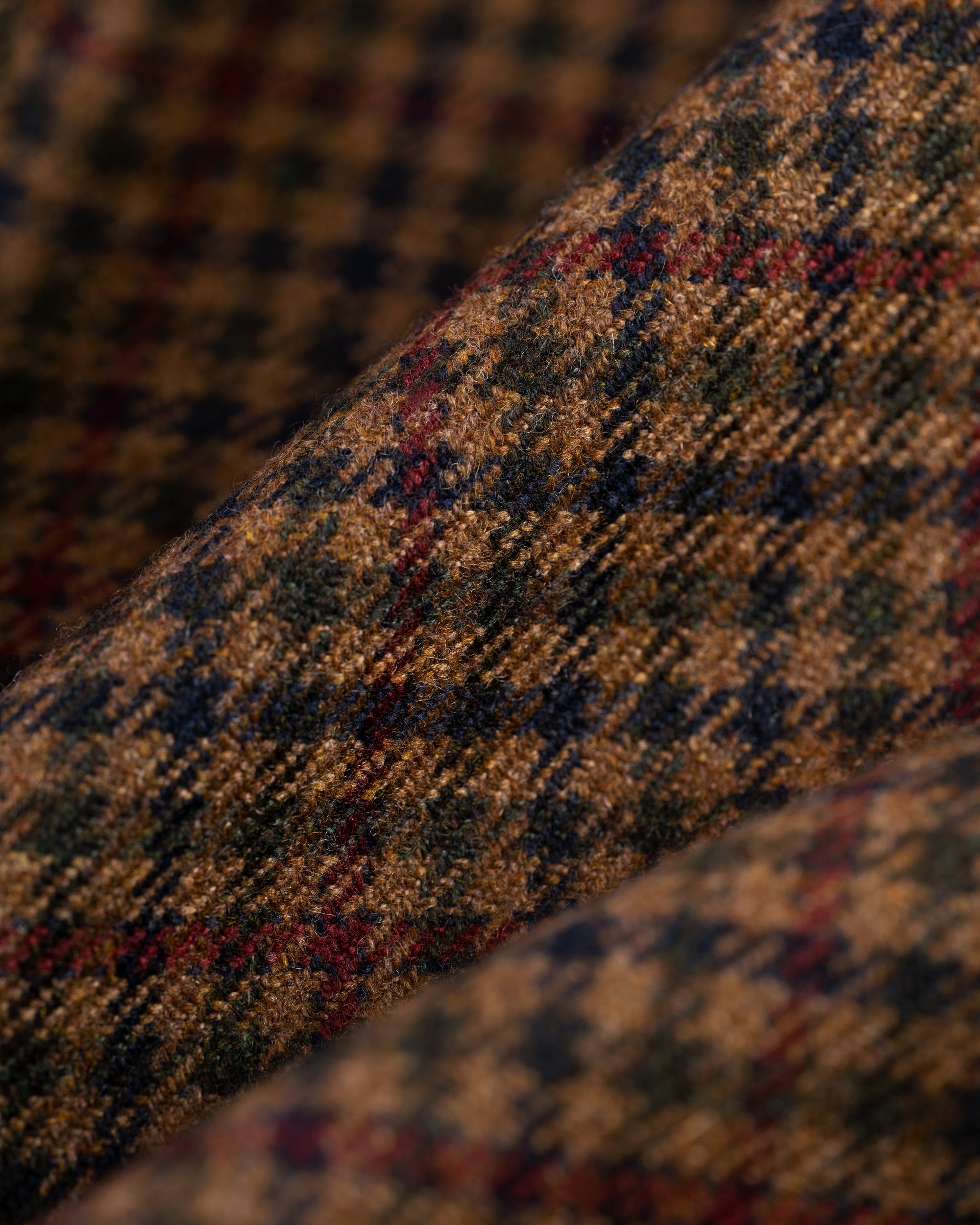 Made-in-Canada Windowpane Olive Brown & Rust Pure Cashmere Sport Coat