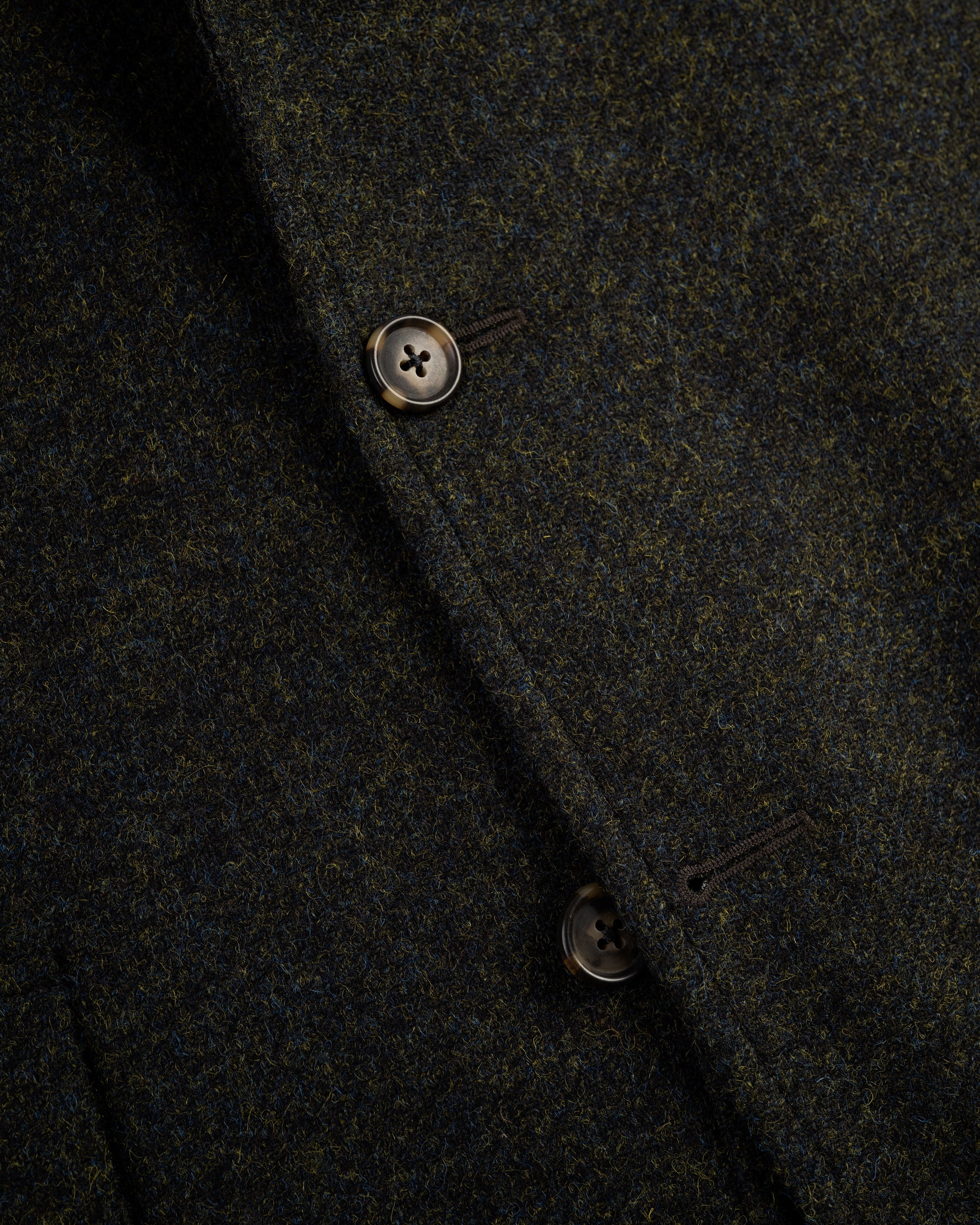 Made-in-Canada Dark Green Marl Shaggy Dog Scottish Shetland Sport Coat