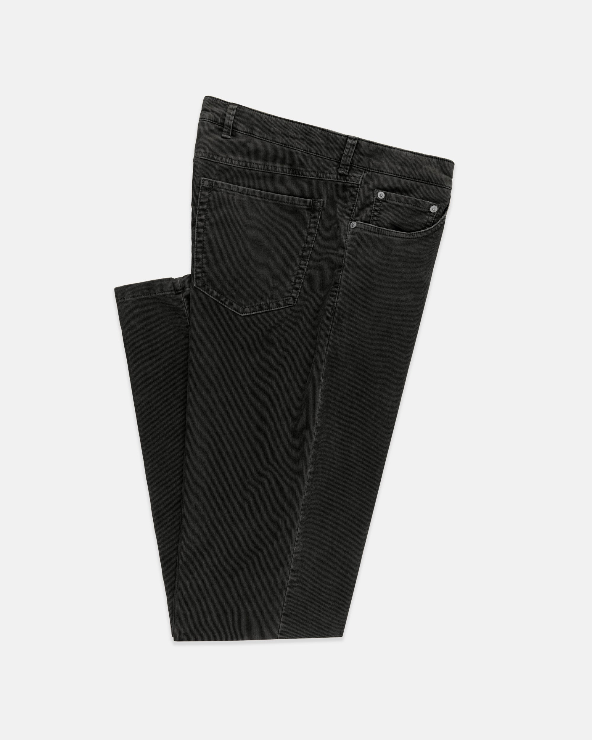 Charcoal 5-Pocket Corduroy Pant