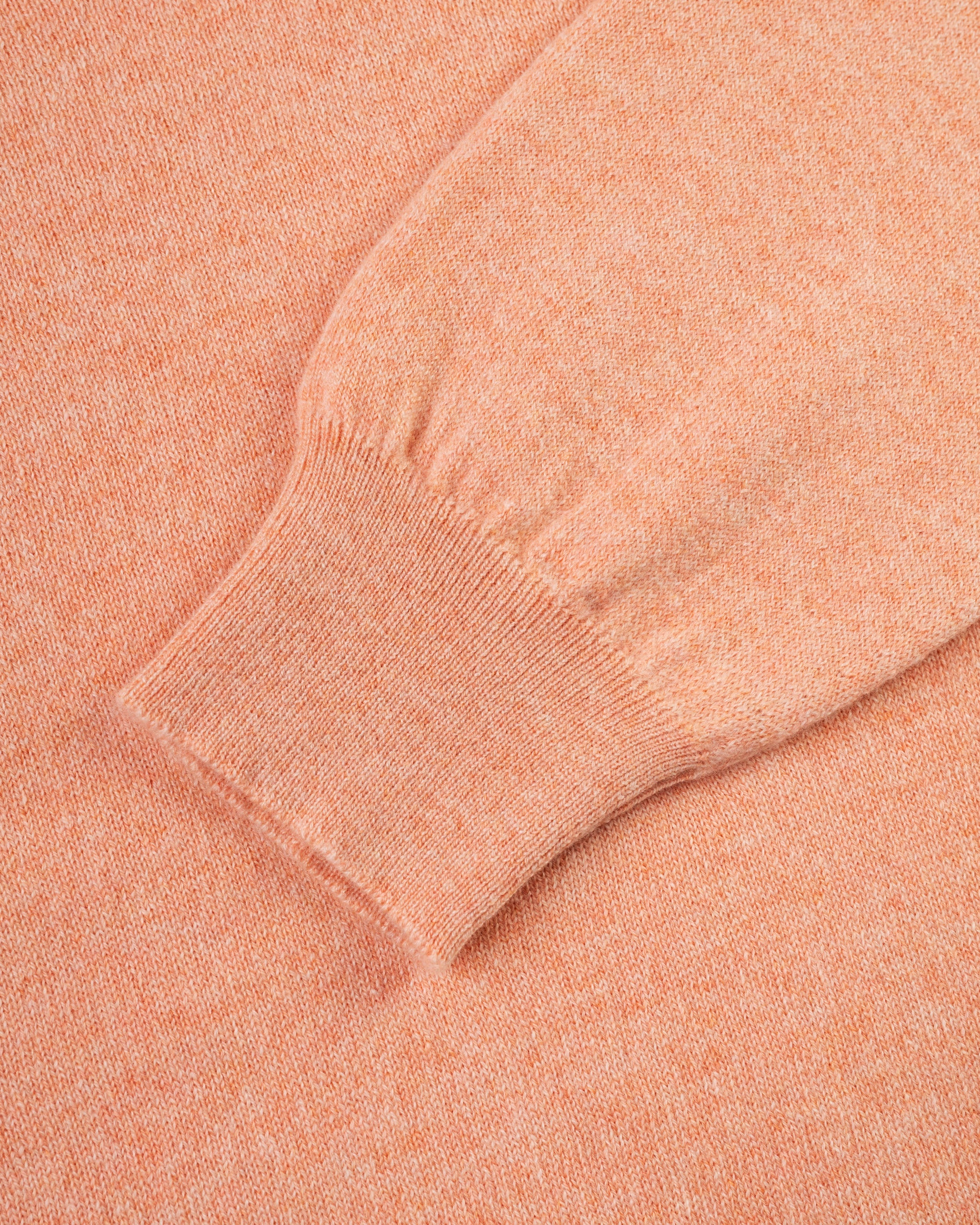 Made-in-Scotland Salmon Cashmere V-neck Sweater