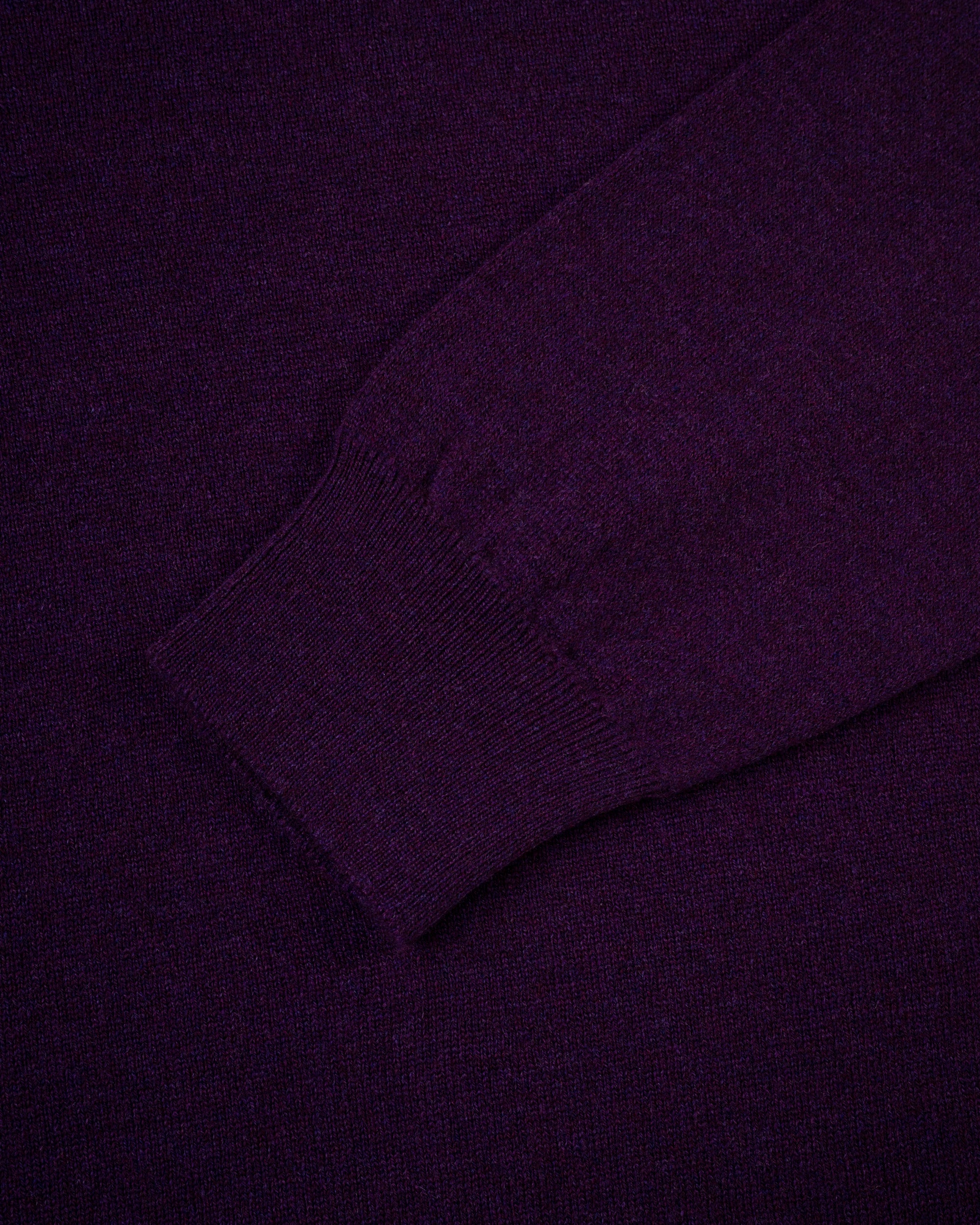 Made-in-Scotland Purple Cashmere Crewneck Sweater