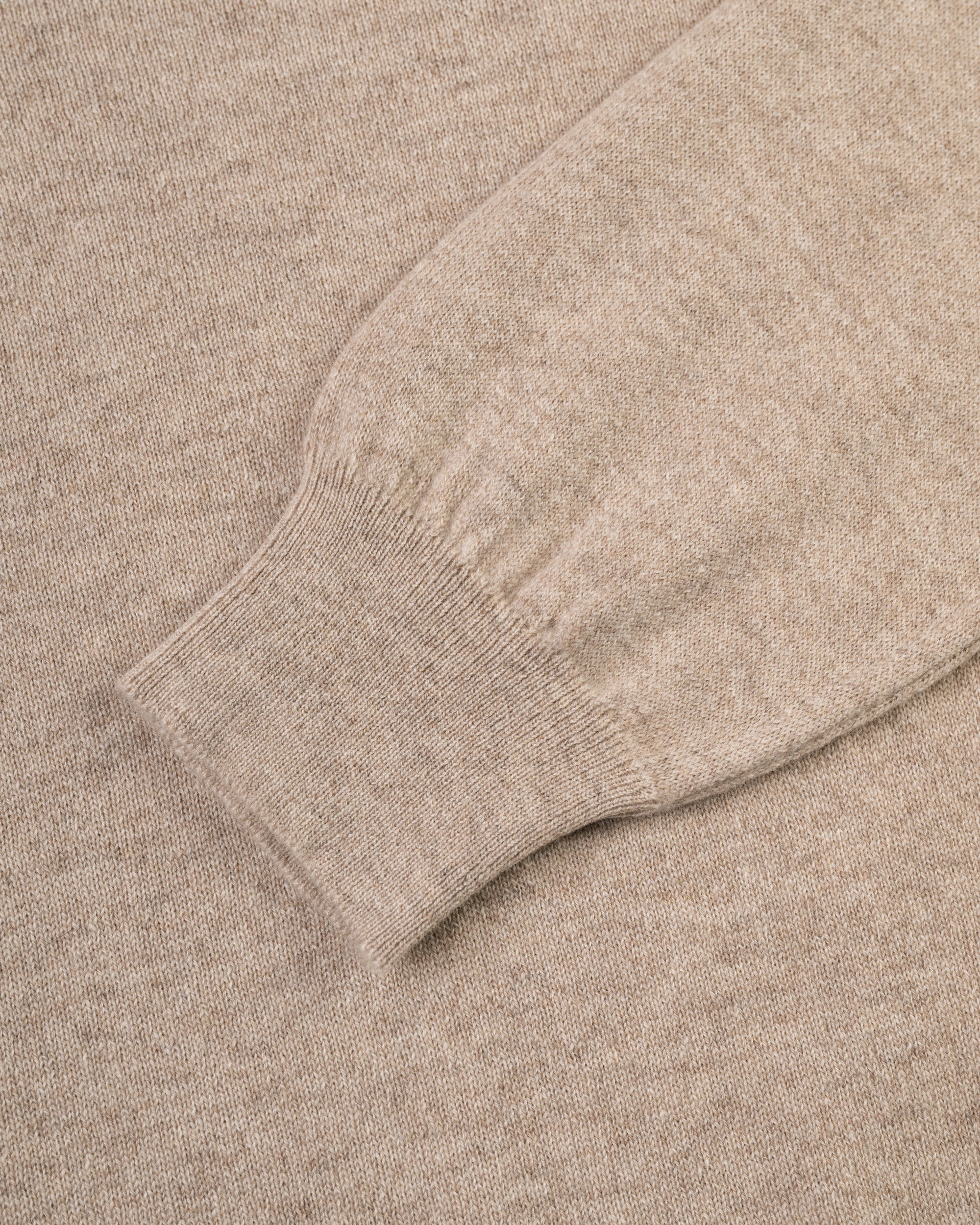 Made-in-Scotland Tan Cashmere Crewneck Sweater